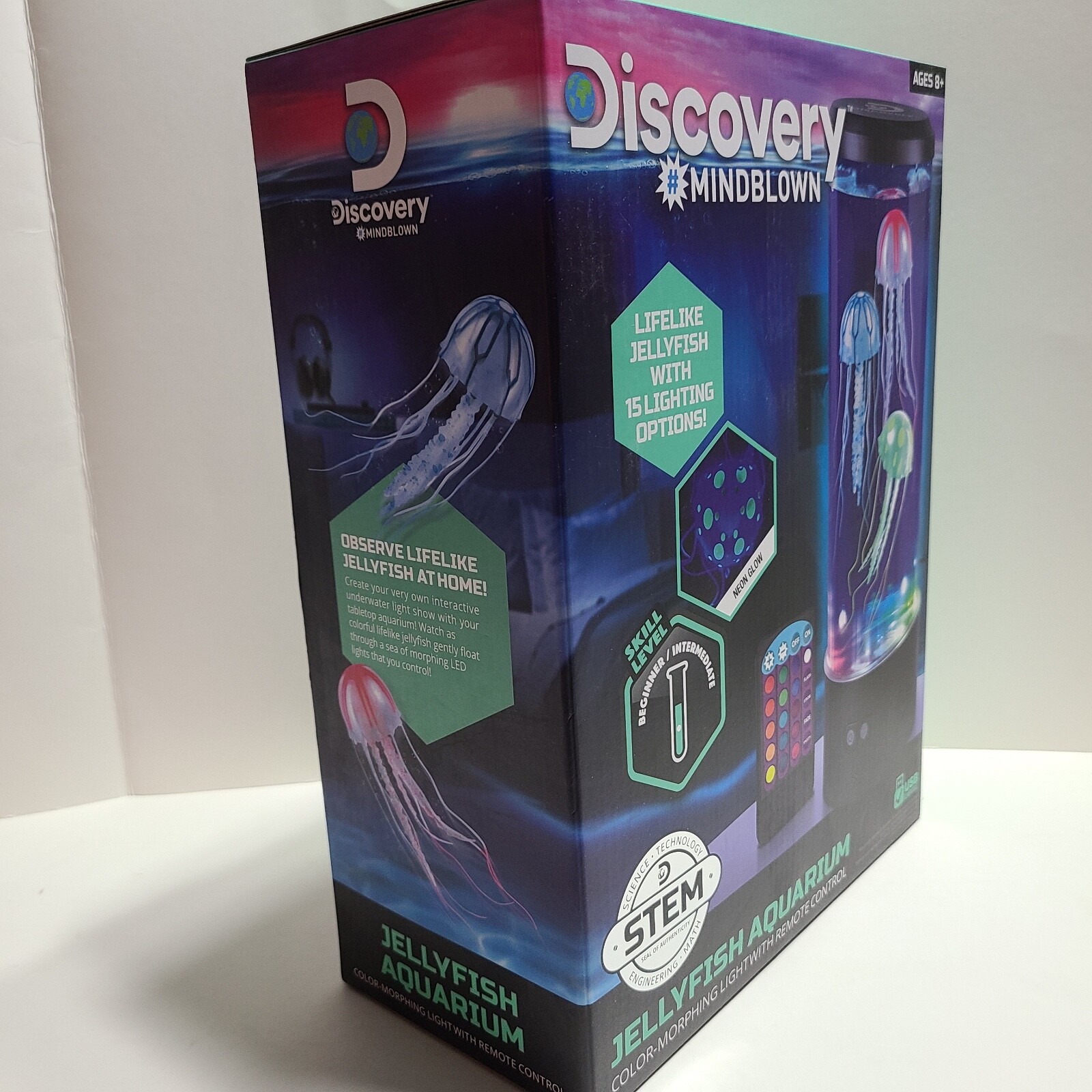Discovery Mindblown • Jellyfish Aquarium w/Color Morphing Light & Remote Control