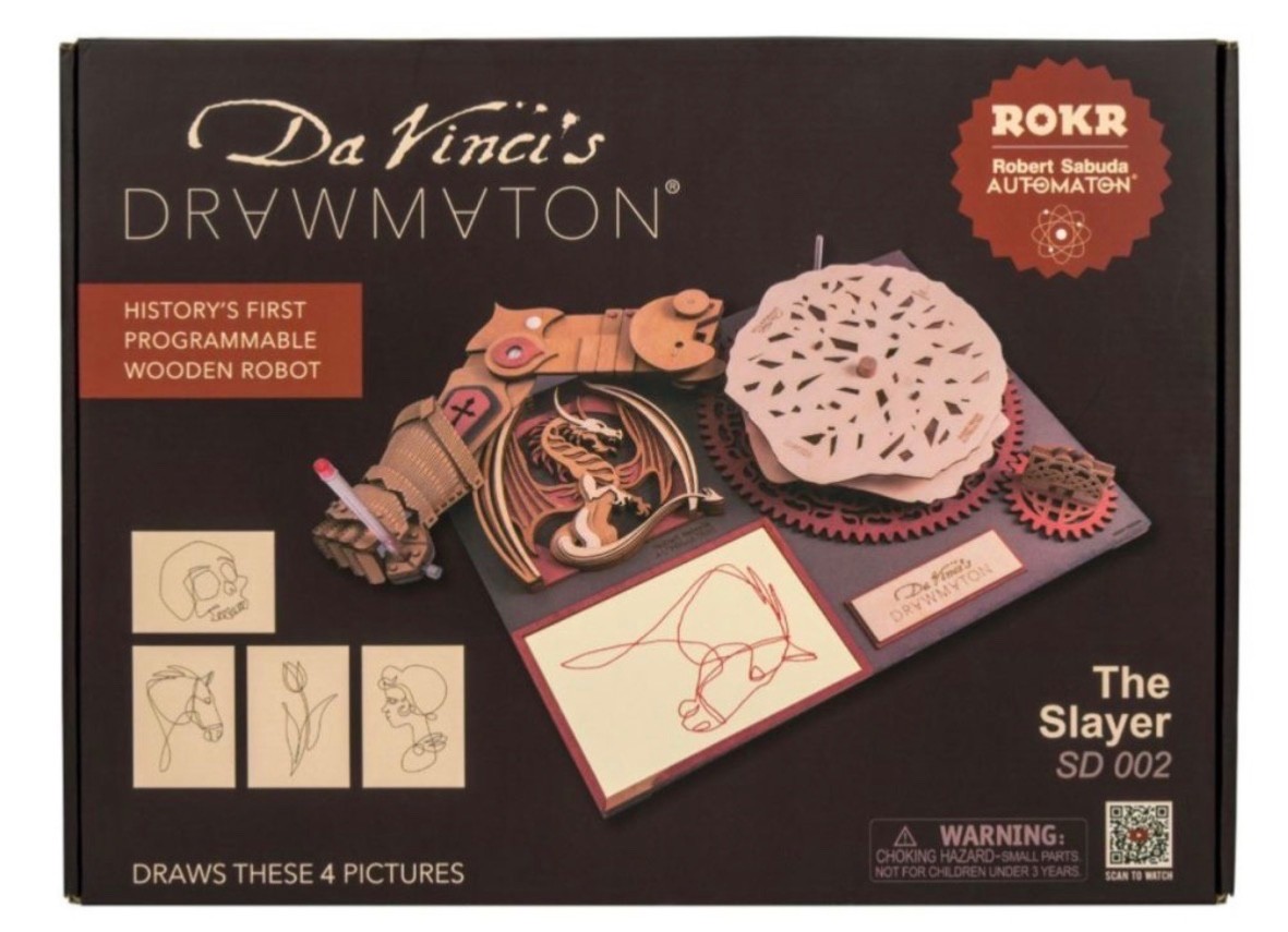 ROKR Da Vinci’s Drawmaton (The Slayer) Wooden Drawing Robot Automaton NEW