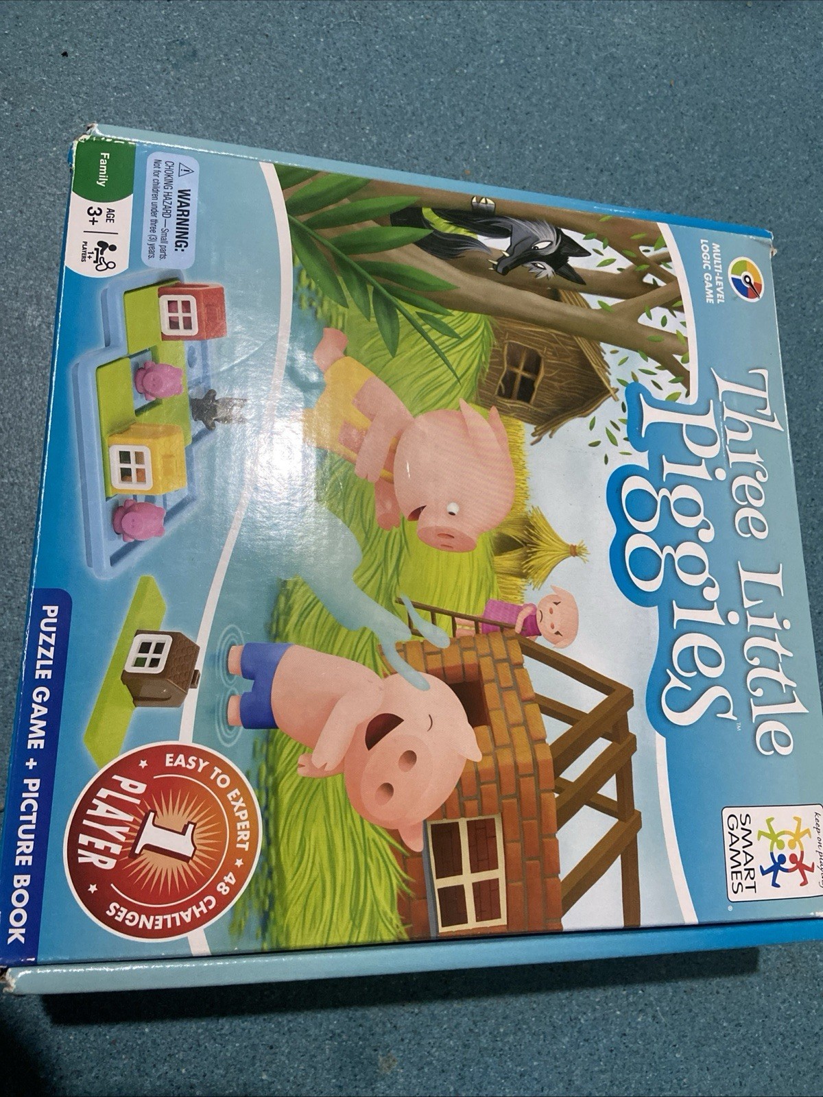 Smart Games *Three Little Piggies* Board Game Plus Picture Book! 48 Challenge