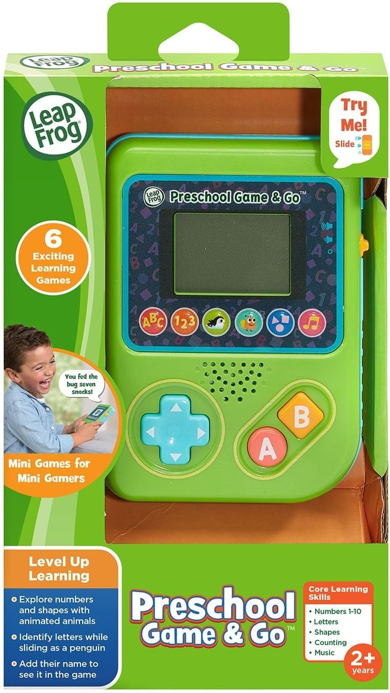 Preschool Game and Go Handheld Video Game Toy, Green