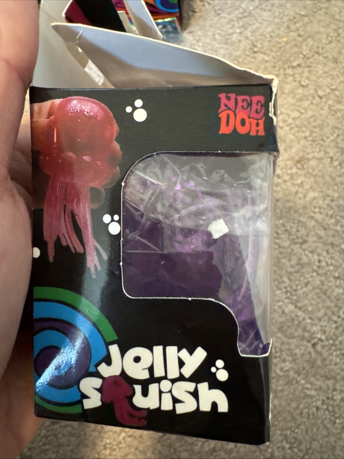 Purple Jelly Squish Viral Toy New! Fast Shipping! Purple with glitter NIB