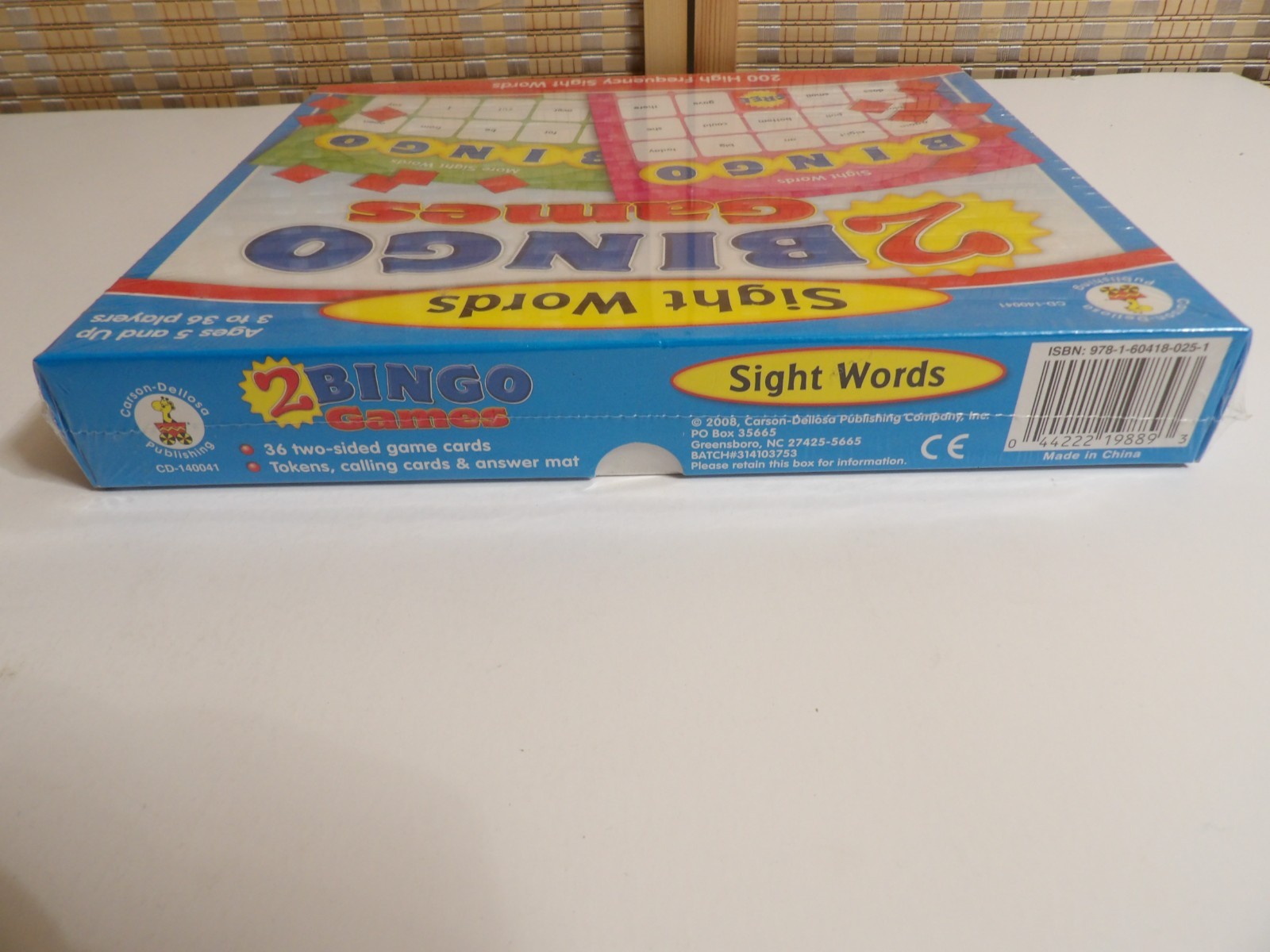 Sight Words 2 Bingo Games Ages 5 and up with 200 High Frequency Sight Words