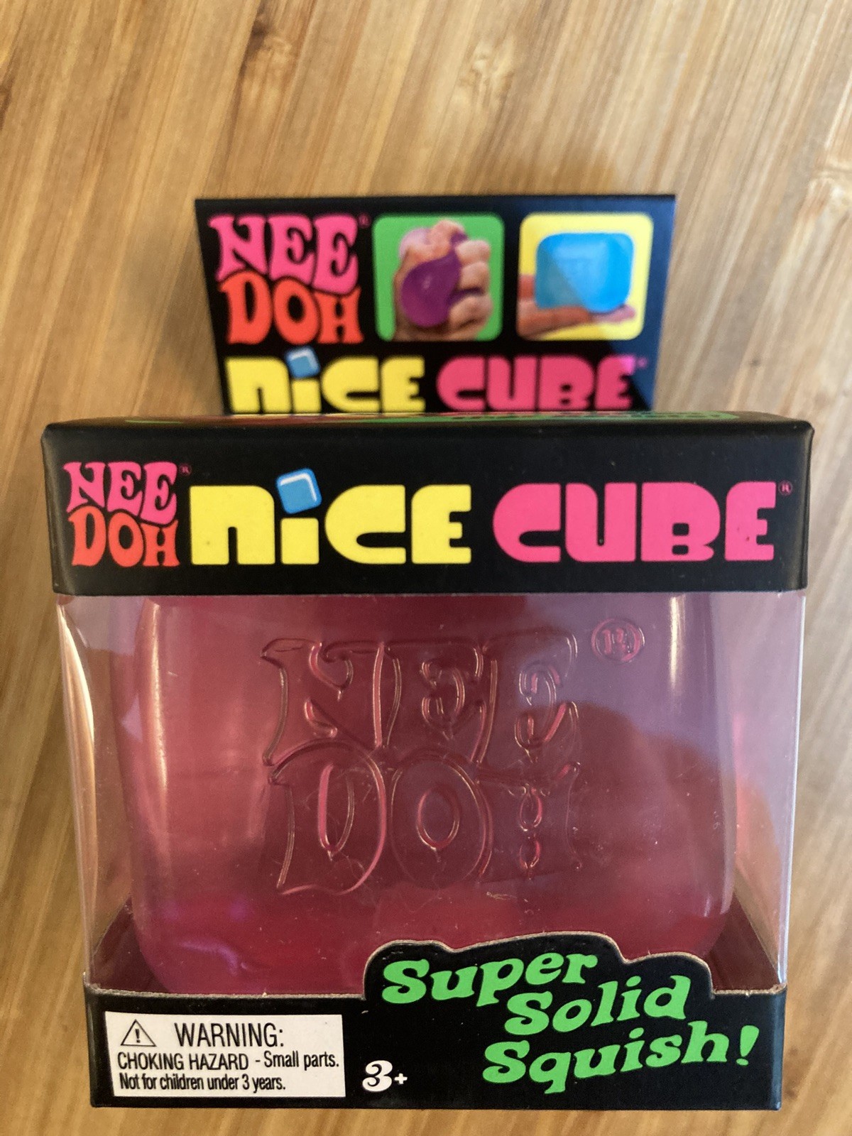 NEW Nee Doh Needoh Nice Cube Super Solid Squish Pink Toy