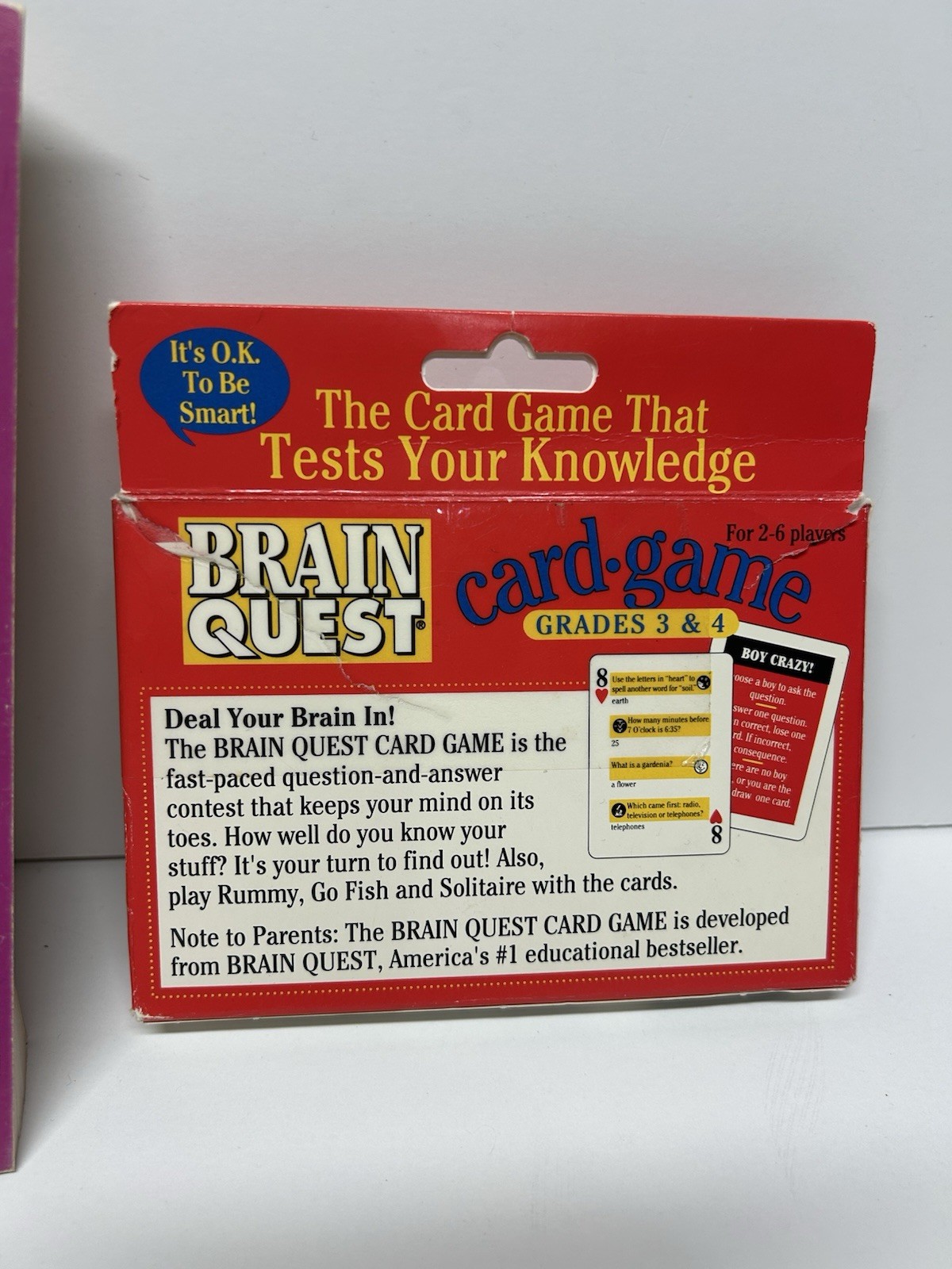 Vintage BrainQuest 3rd,6th&7th Grade Cards 1500 Q&A plus 3rd/4th Grade Card Game