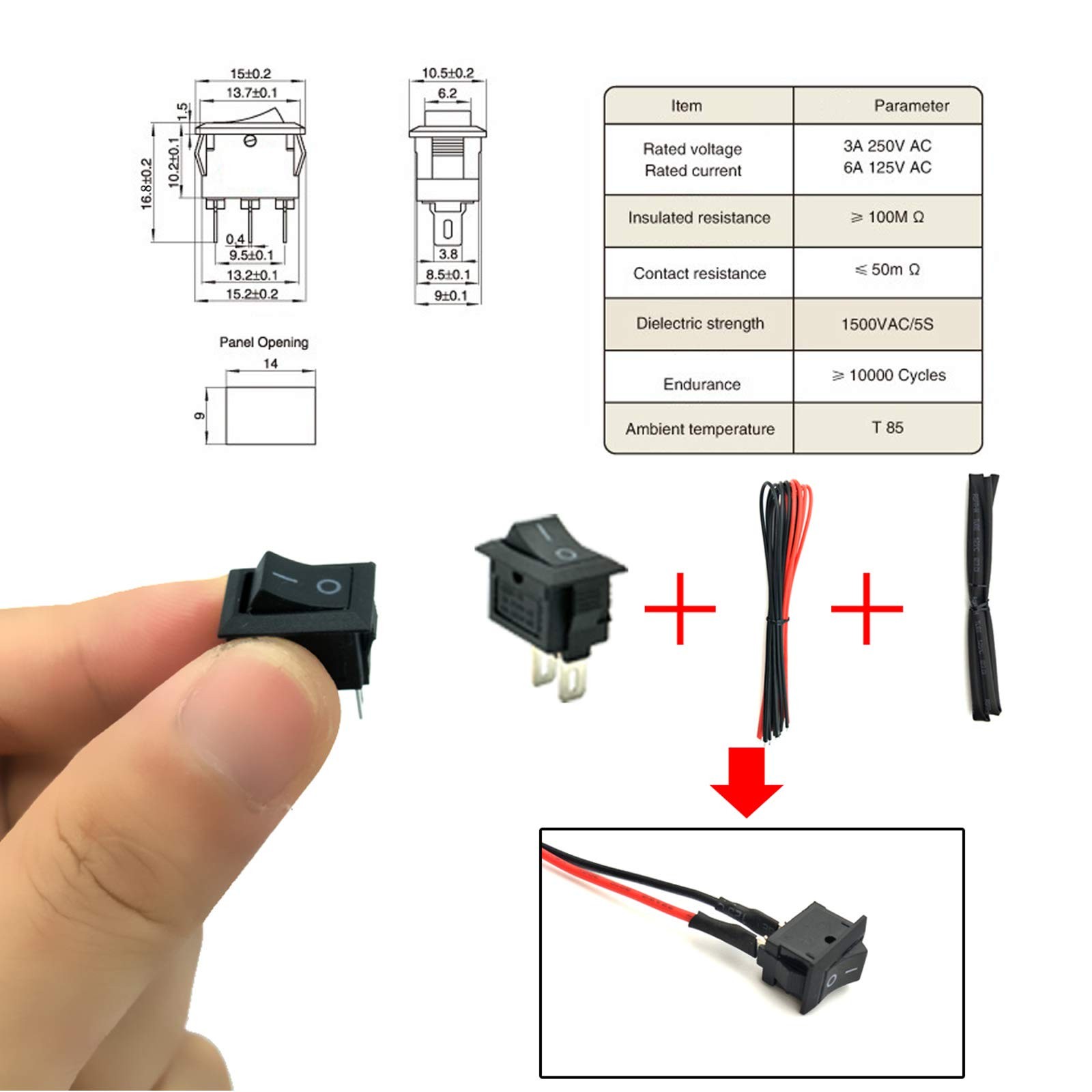 6 Set Rectangular Mini Electric 1.5-3V 24000RPM DC Motor with 84 Pcs Plastic …