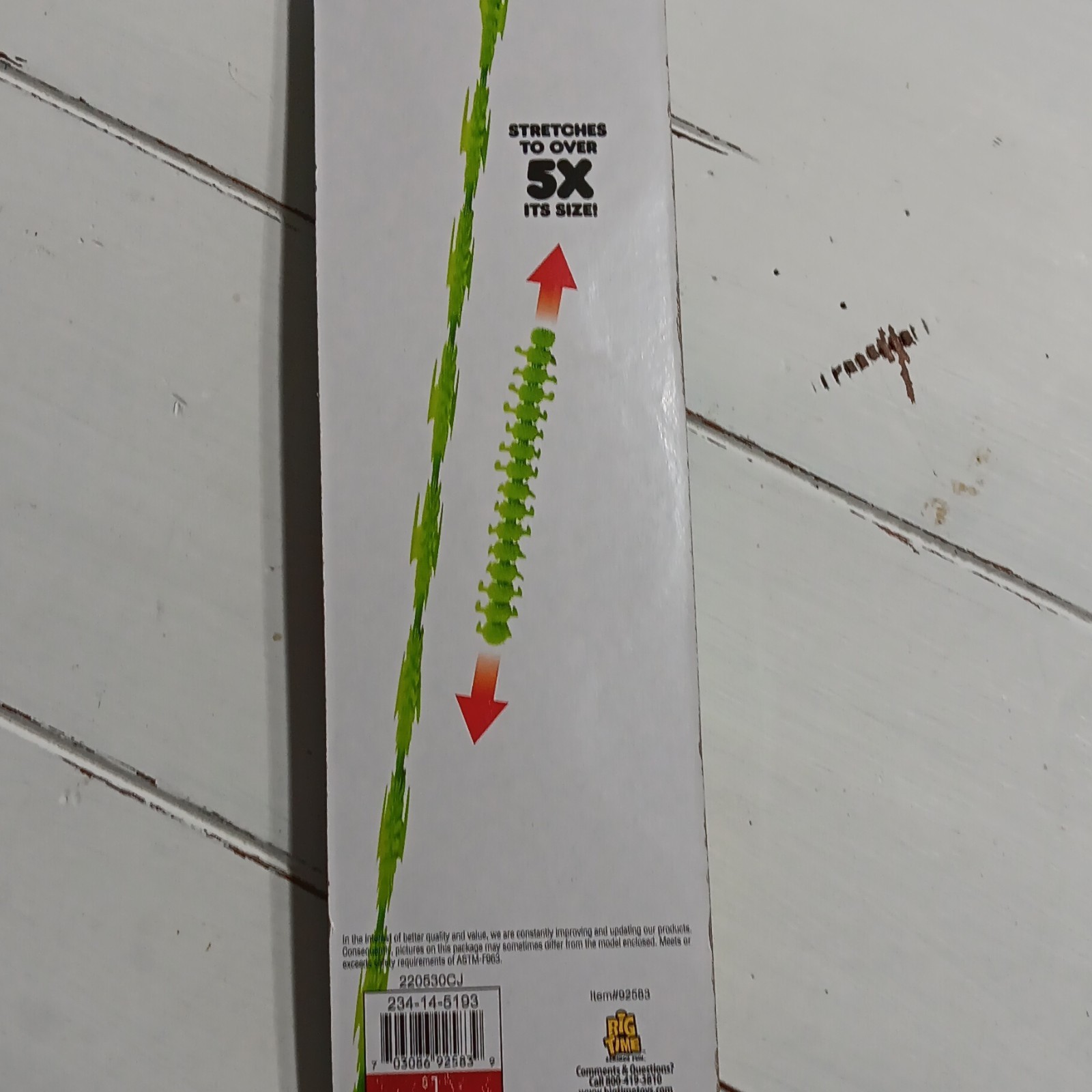 Big Time Stretch Caterpillar Tactile Sensory Fidget Noodle Toy Green 3+