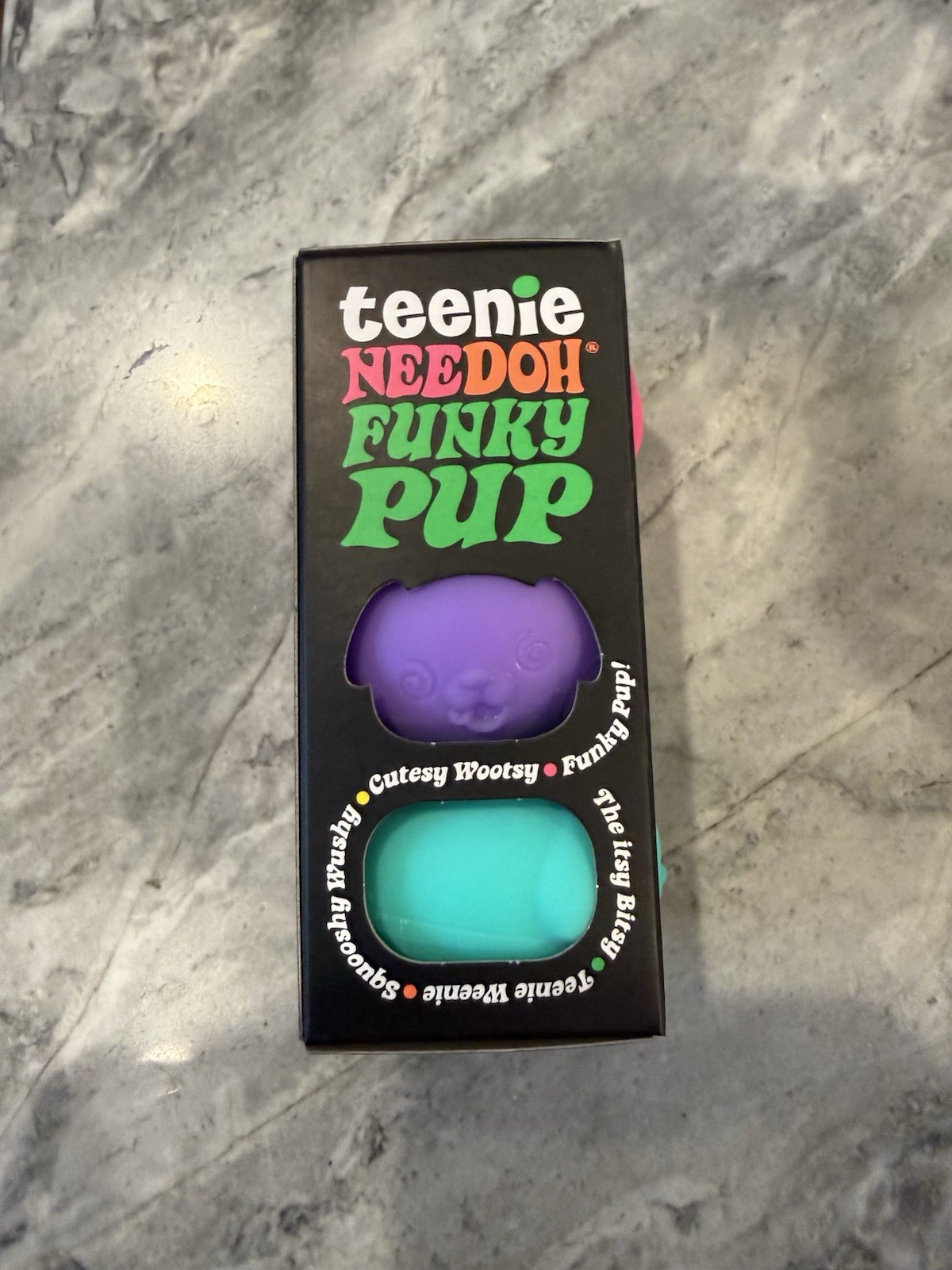 Schylling NeeDoh Teenie Funky Pup Squishy 3 Pack of Pink, Purple, and Teal