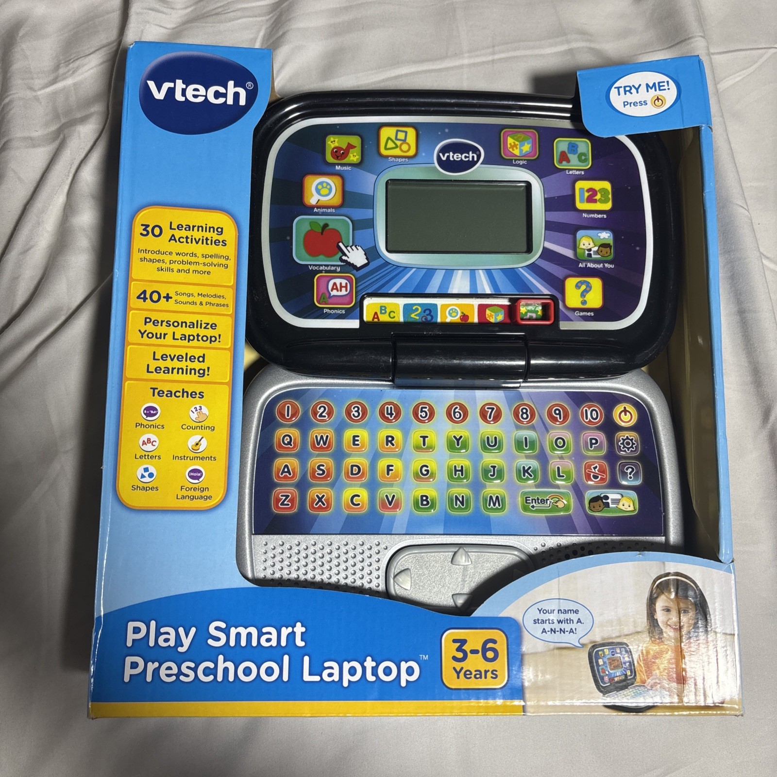 VTech Play Smart Preschool Laptop, Black