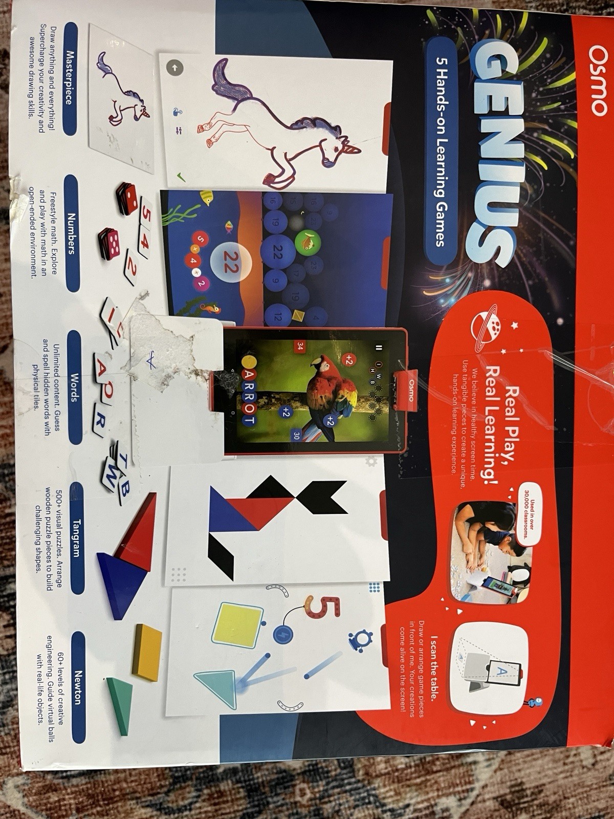 Osmo Genius Starter Kit for Fire Tablet, 5 Apps, Tangram, Tiles, Storage