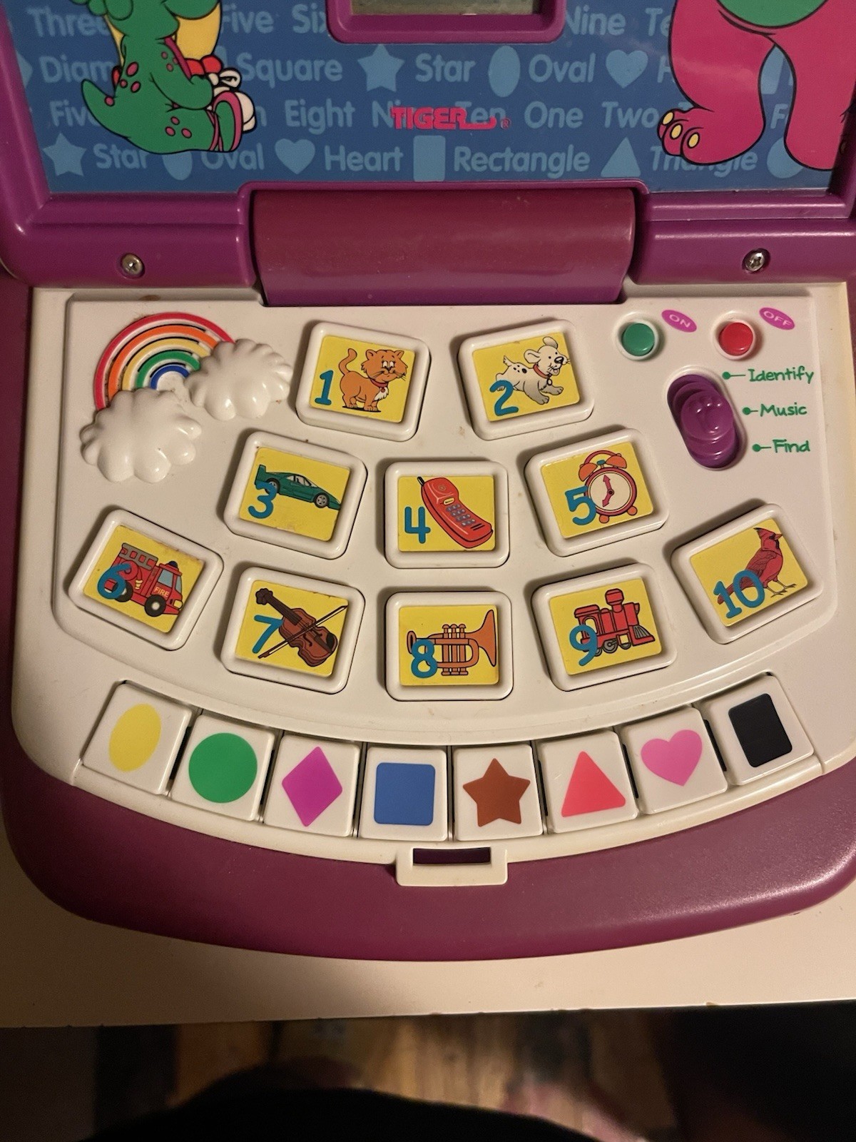 Vintage Barney’s Learning Laptop 1999 WORKS BUT HAS NO SOUND
