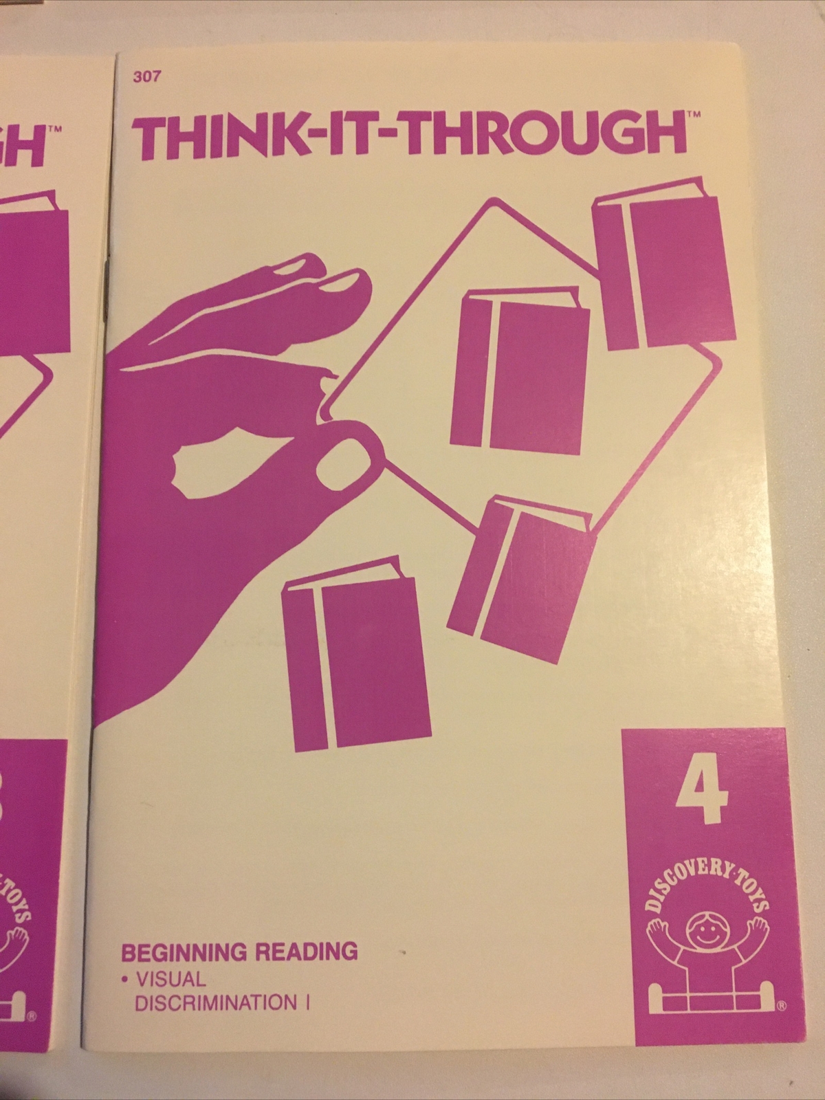 1979 Discovery Toys Think It Through Tile Set 307 Beginning Reading 1 2 3 4 Book