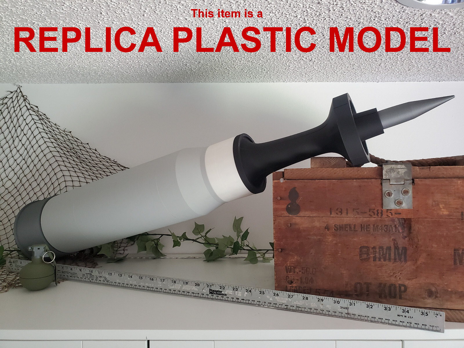DUMMY M829A2 APFSDS Abrams Tank 120mm Round – Accurate Size Plastic Replica