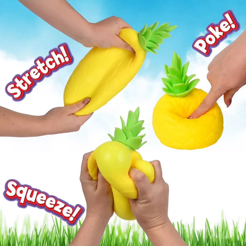 Squeeezy Pineapple Squishy Stress Ball | Sensory Fidget Squeeze Toy Fruit NIB