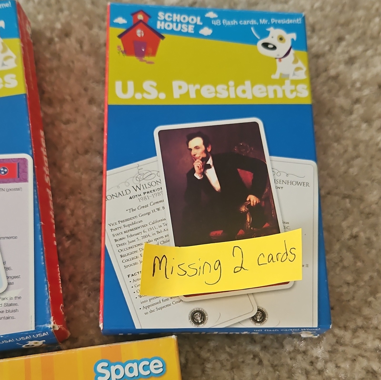 School Zone & Planet Earth Geography Flash Cards United States Ages 4-11 Kids
