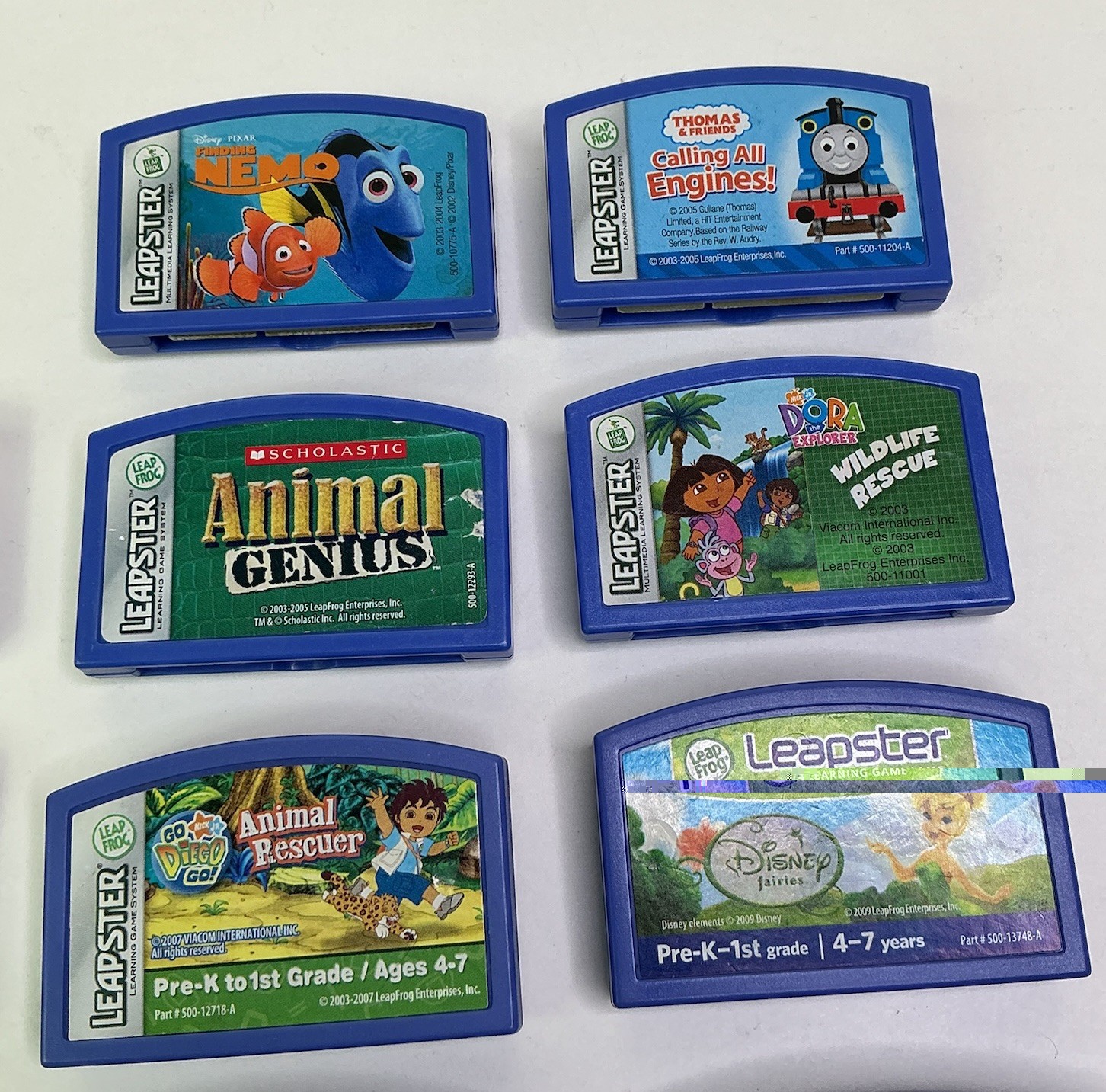 Leapfrog Leapster Learning Game Cartridge Lot Of 13 Disney Pre K-2nd