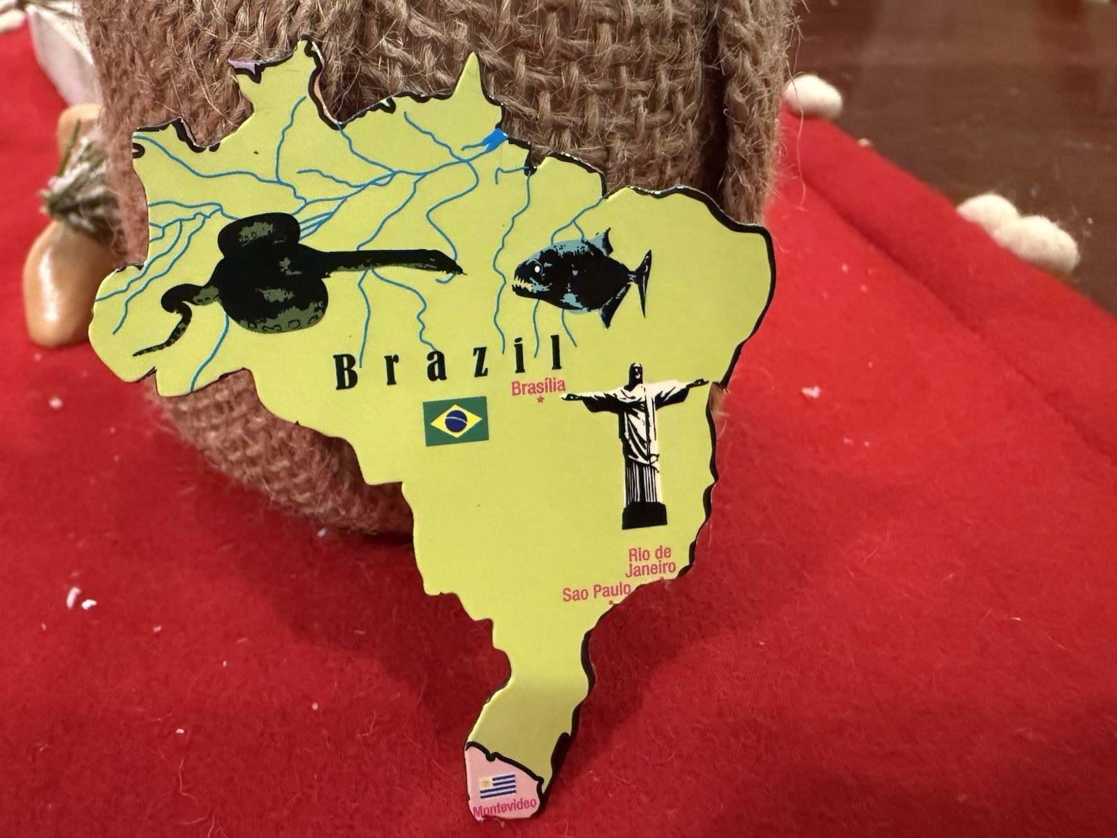Ata-Boy Magnetic World Map Play-n-Learn Brazil Piece