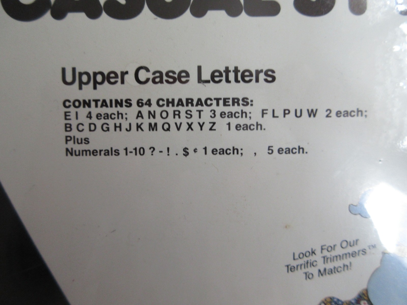 Ready Letters 4″ Casual Style Upper Case Letters Black 64 Characters NEW SEALED