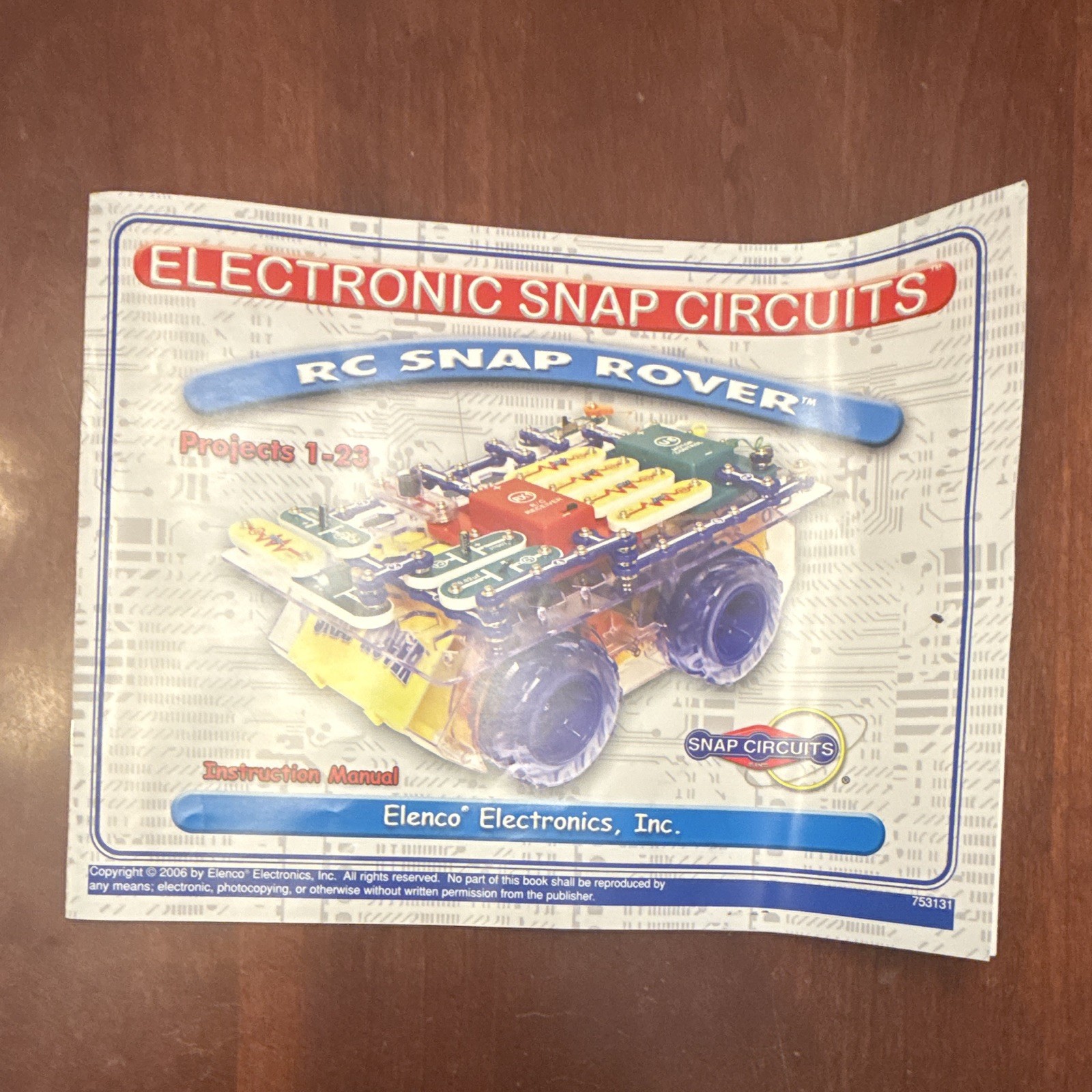 Elenco Snap Circuits RC Snap Rover Kit SCROV-10 2006 Vintage Ages 8-11