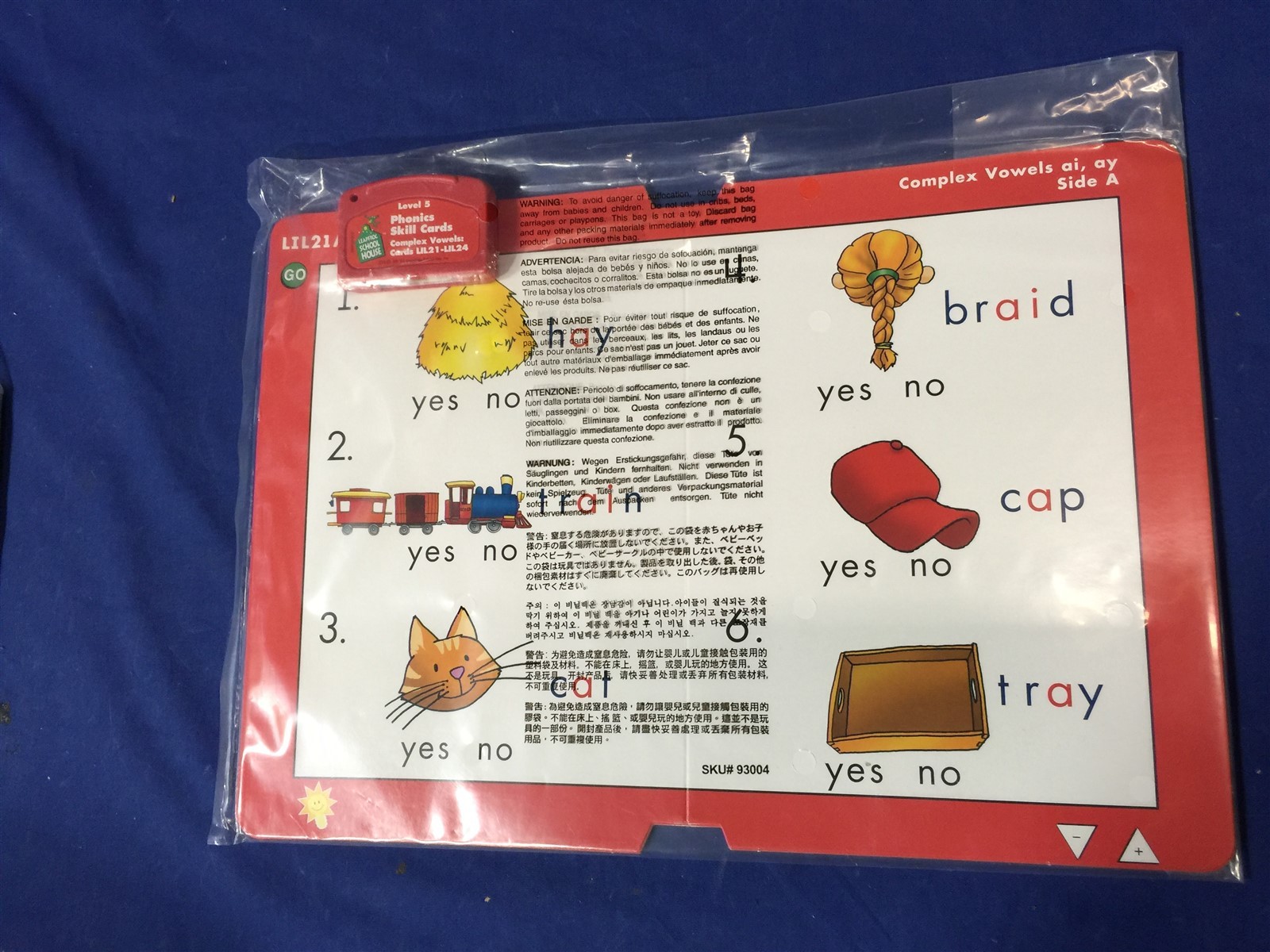 Leap Frog Leap Pad School house Quantum Phonics Skill Cards Levels 2-6 Vowels