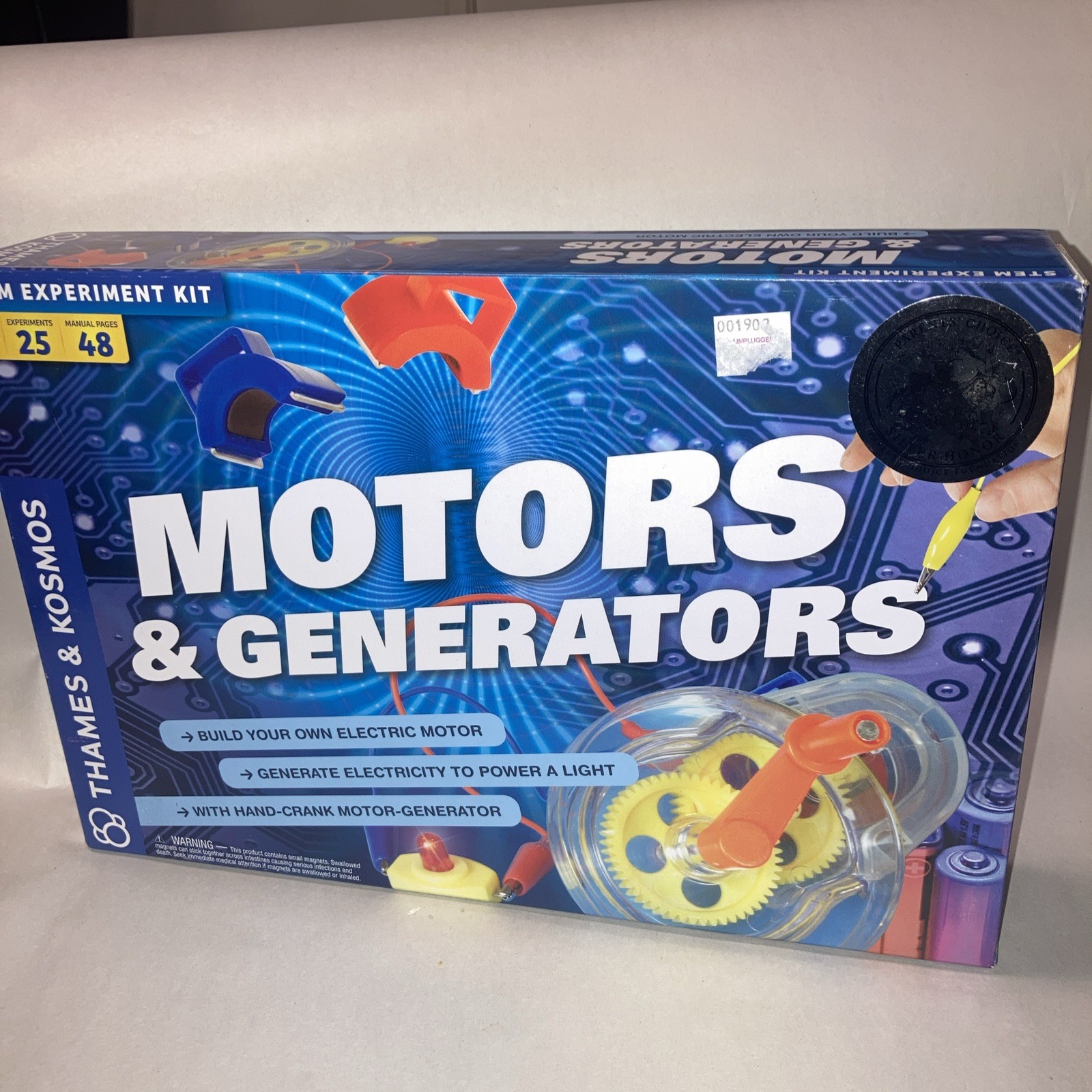 Motors & Generators Experiment Kit 48 Pcs #665036 2015 Thames & Kosmos Sealed