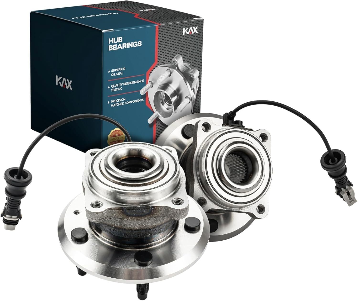 KAX 512358 Pair Rear Wheel Bearing Hub Assemblies Compatible with 2007-2009