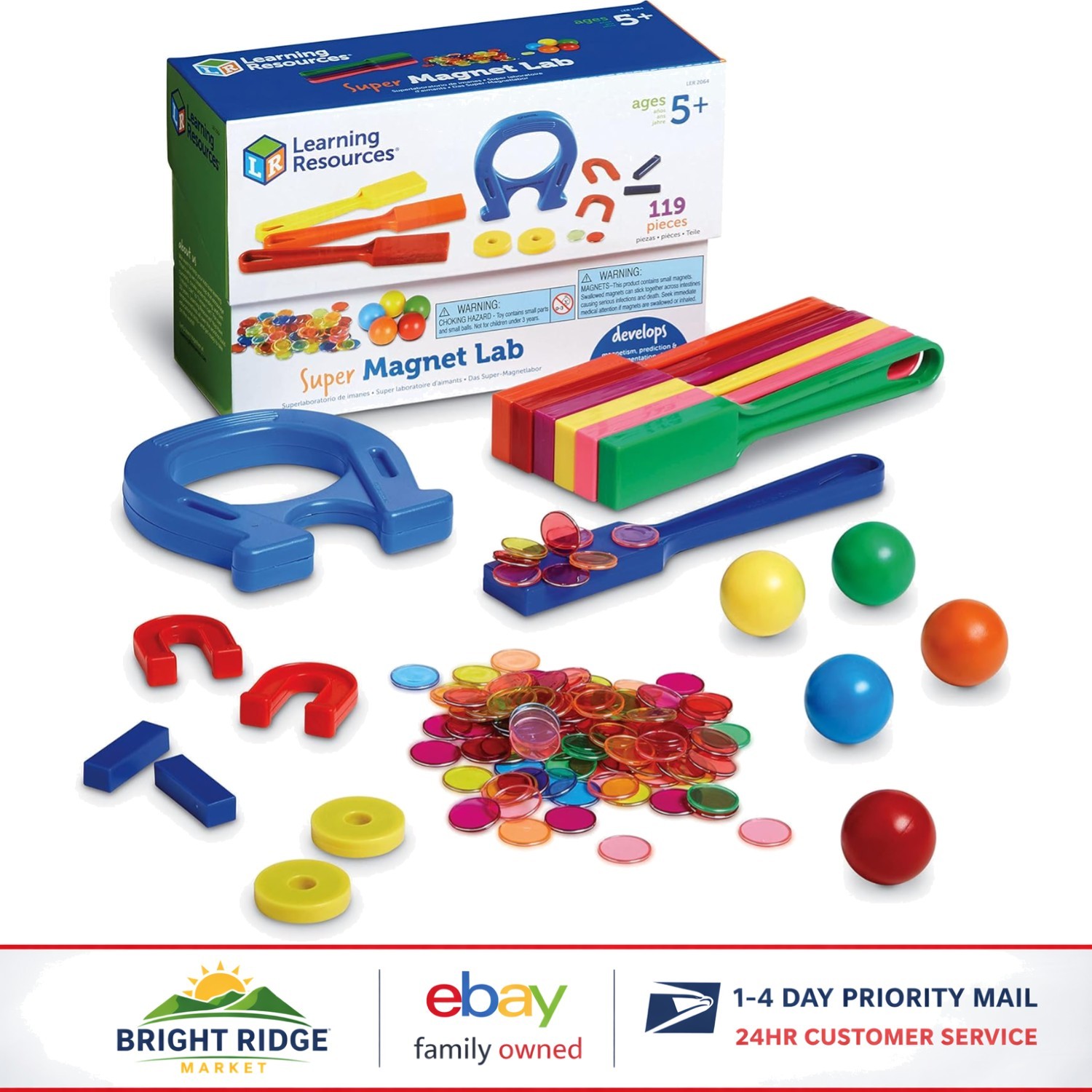 Hands-On Science Magnet Kit, 119 Pieces to Enhance Problem Solving Skills