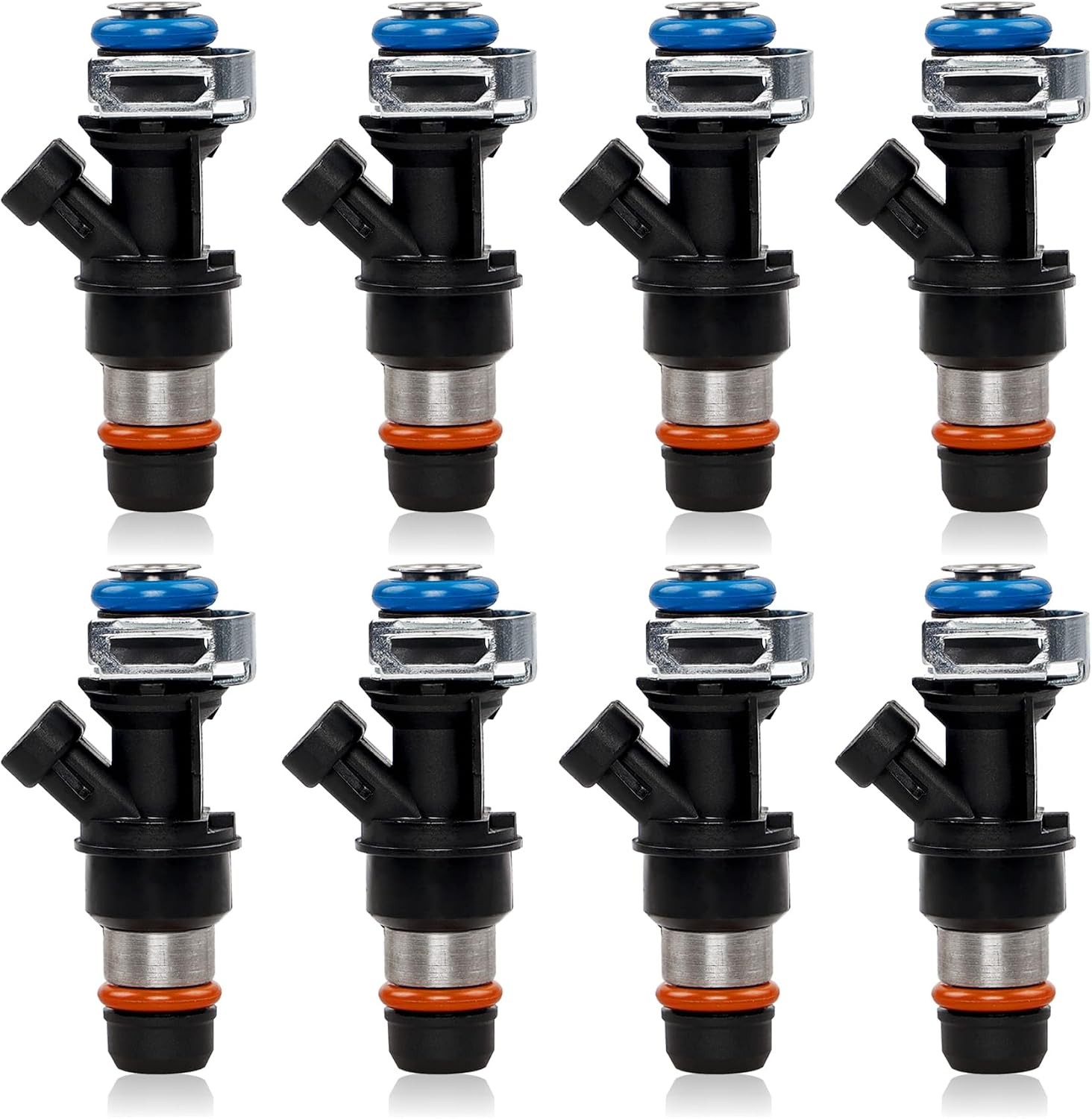 4.8 5.3 6.0 Fuel Injector 4 Holes 8Pcs, Compatible with 1999-2006 Chevrolet Silv