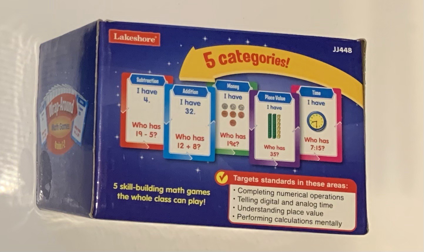 Wrap Around Math Games 💥 Lakeshore Grades 1-2 JJ448 Education Stem homeschool