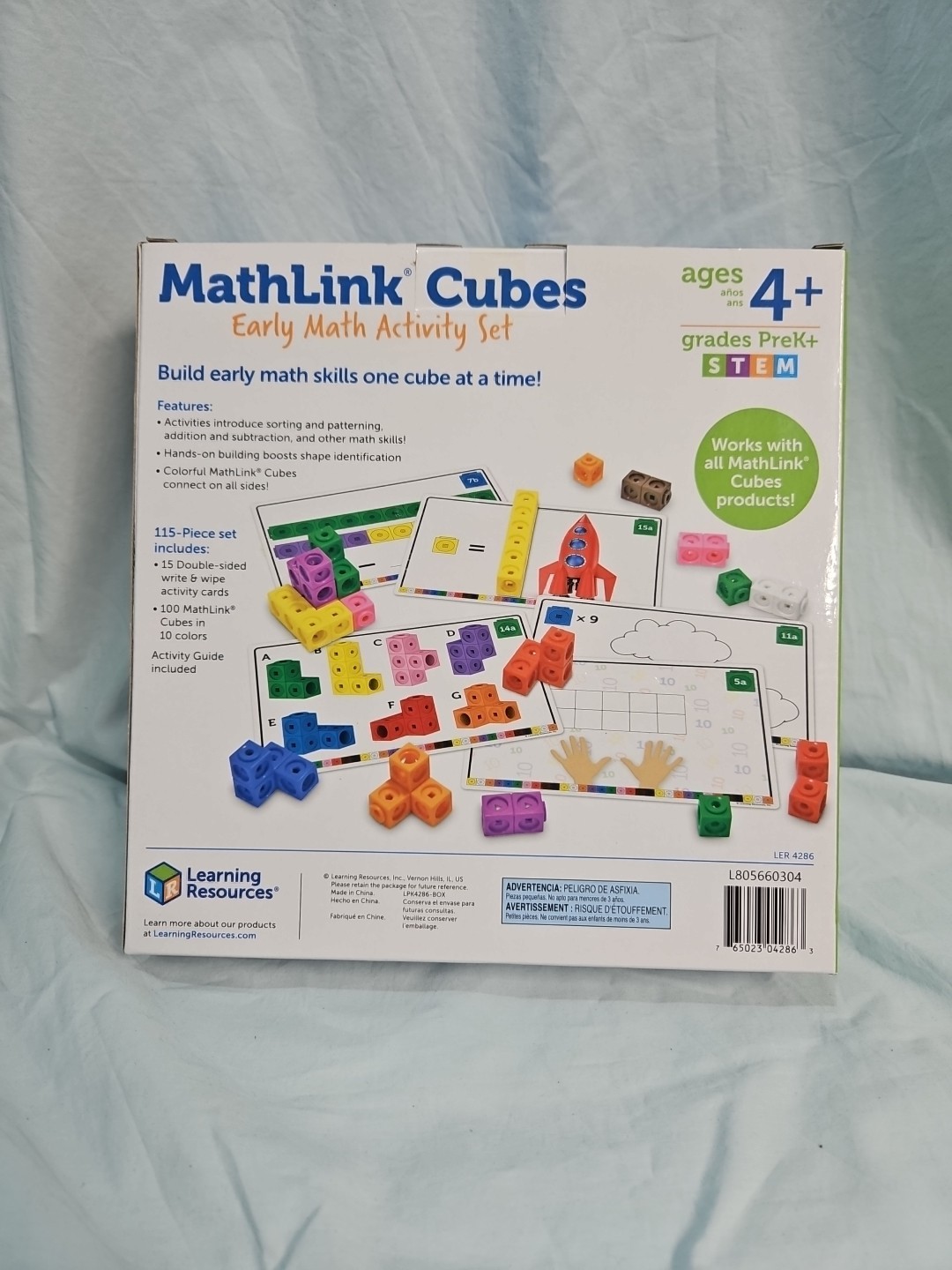 Learning Resources MathLink Cubes Early Math Activity Set – 115 Pieces