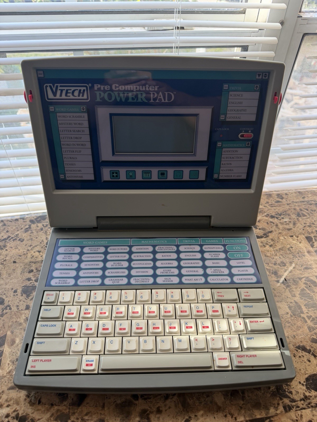 Vtech Pre Computer Power Pad Vintage Educational Laptop + Manual TESTED