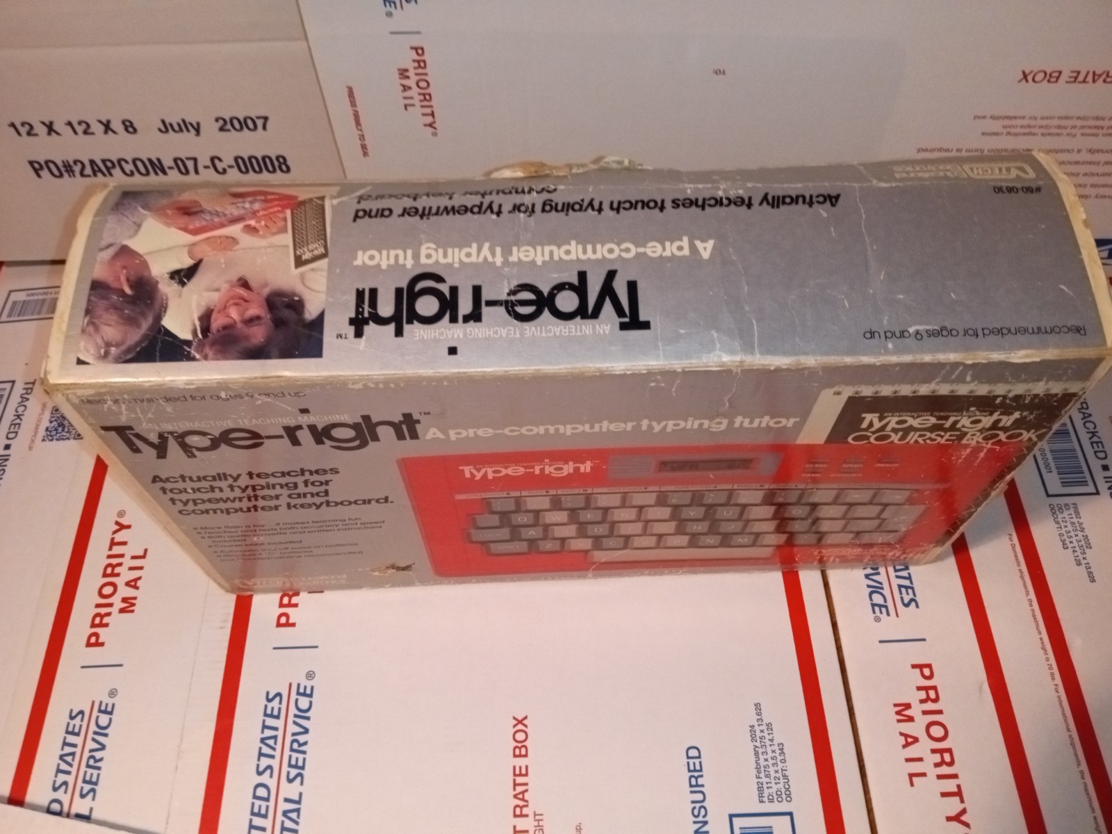 VTech Type-Right Pre-Computer Typing Tutor Vtg 1985 w/ Course Book And Tape