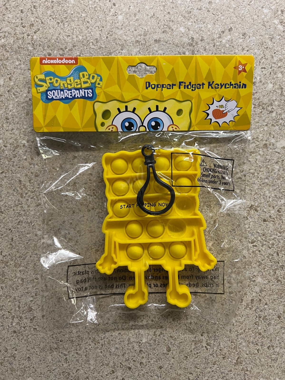 Spongebob Squarepants Popper Fidget Keychain NEW