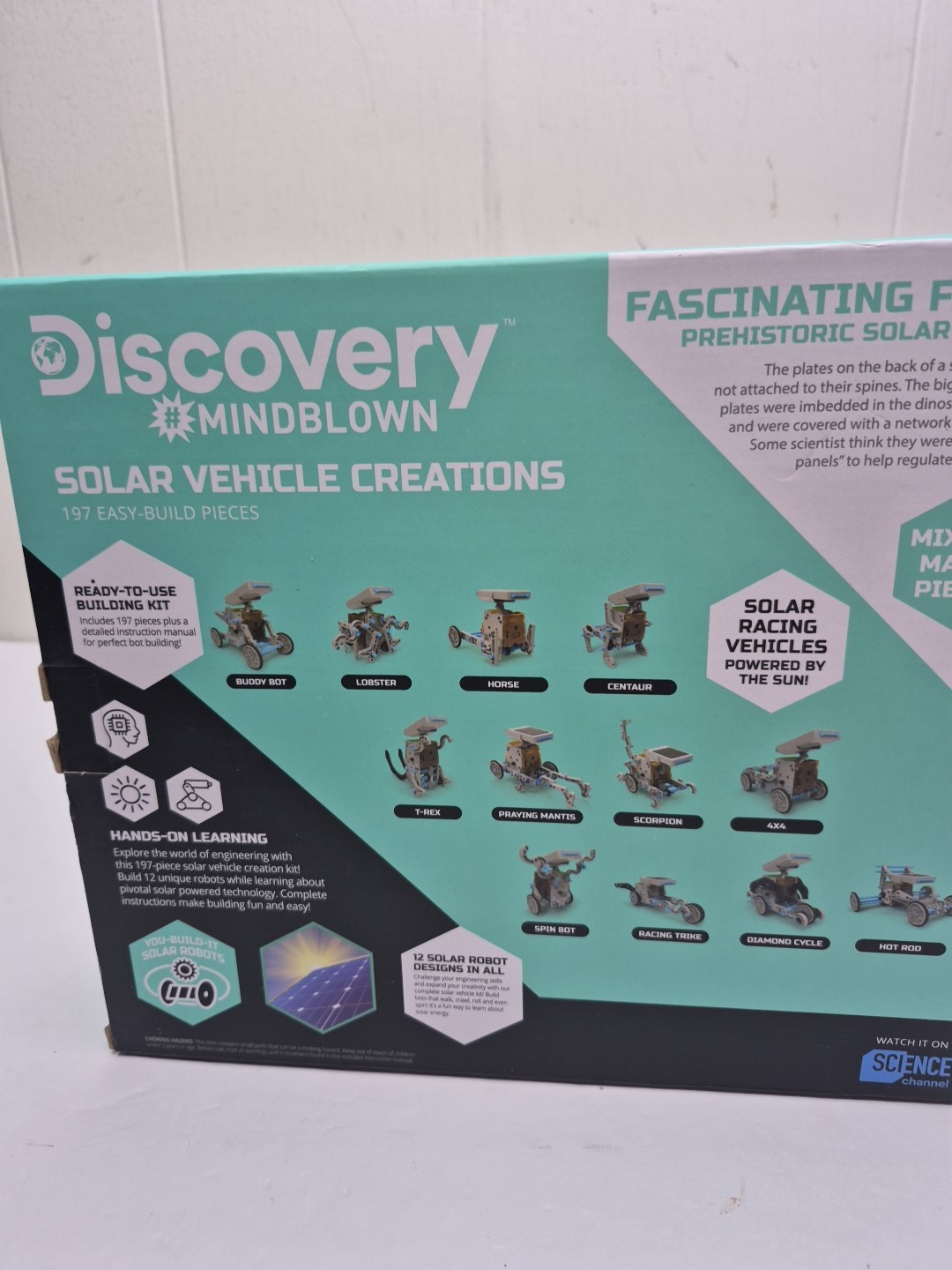 Discovery Children Mindblown STEM 12-in-1 Solar Robot Creation 190-Piece Kit New