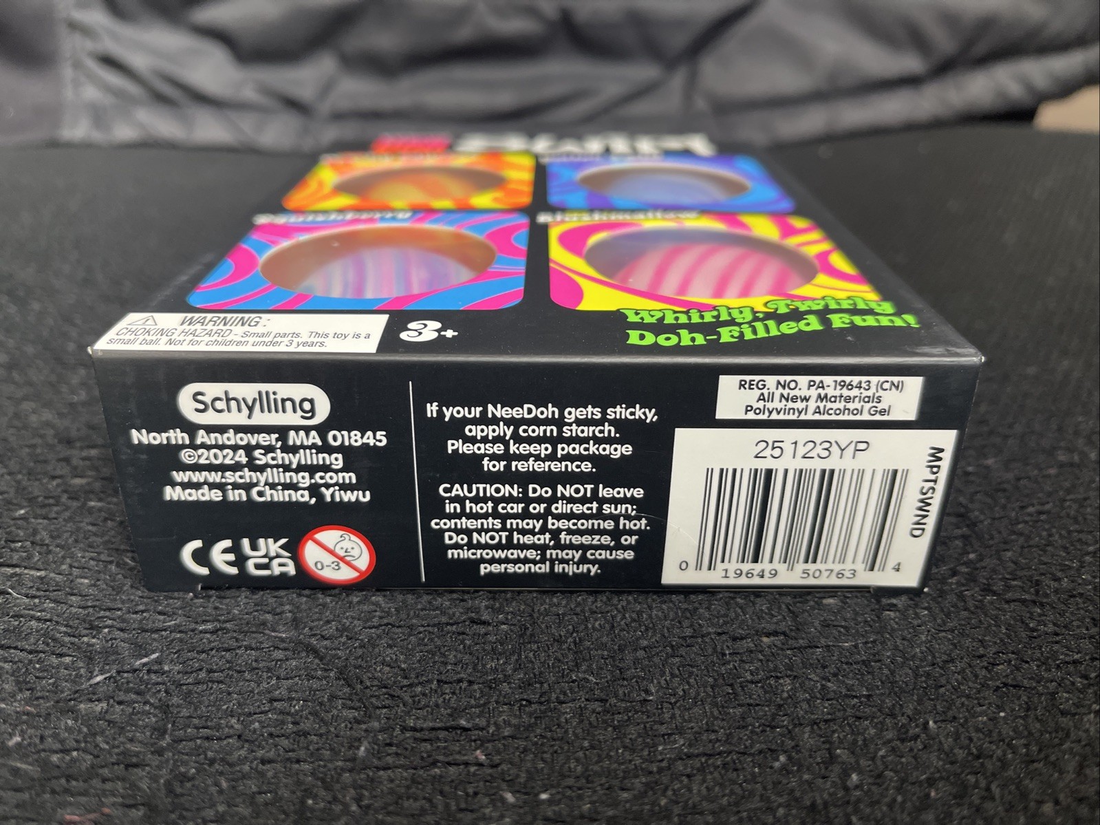 NeeDoh Teenie Swirl 4-pack, Nee Doh Mini Squishy Stress Balls, Set Of Four.