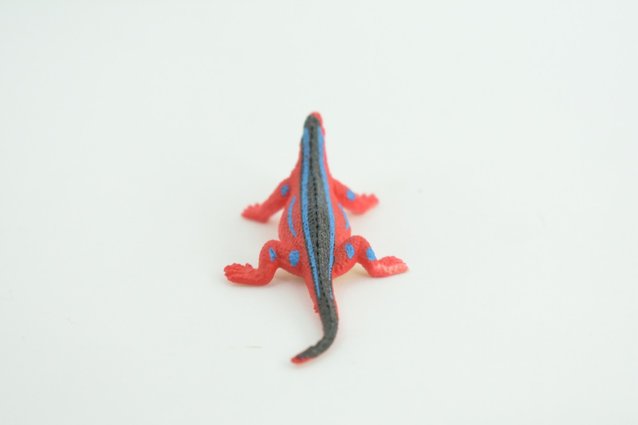 Red Head Agama Toy, Rainbow Lizard, Realistic Hand Painted Rubber, 2.5″ WR41B197