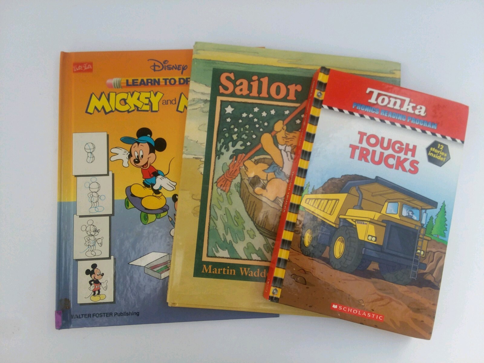 Set Of 3 Children’s Books Tonka Trucks Sailor Bear Disney Drawing Homeschooling