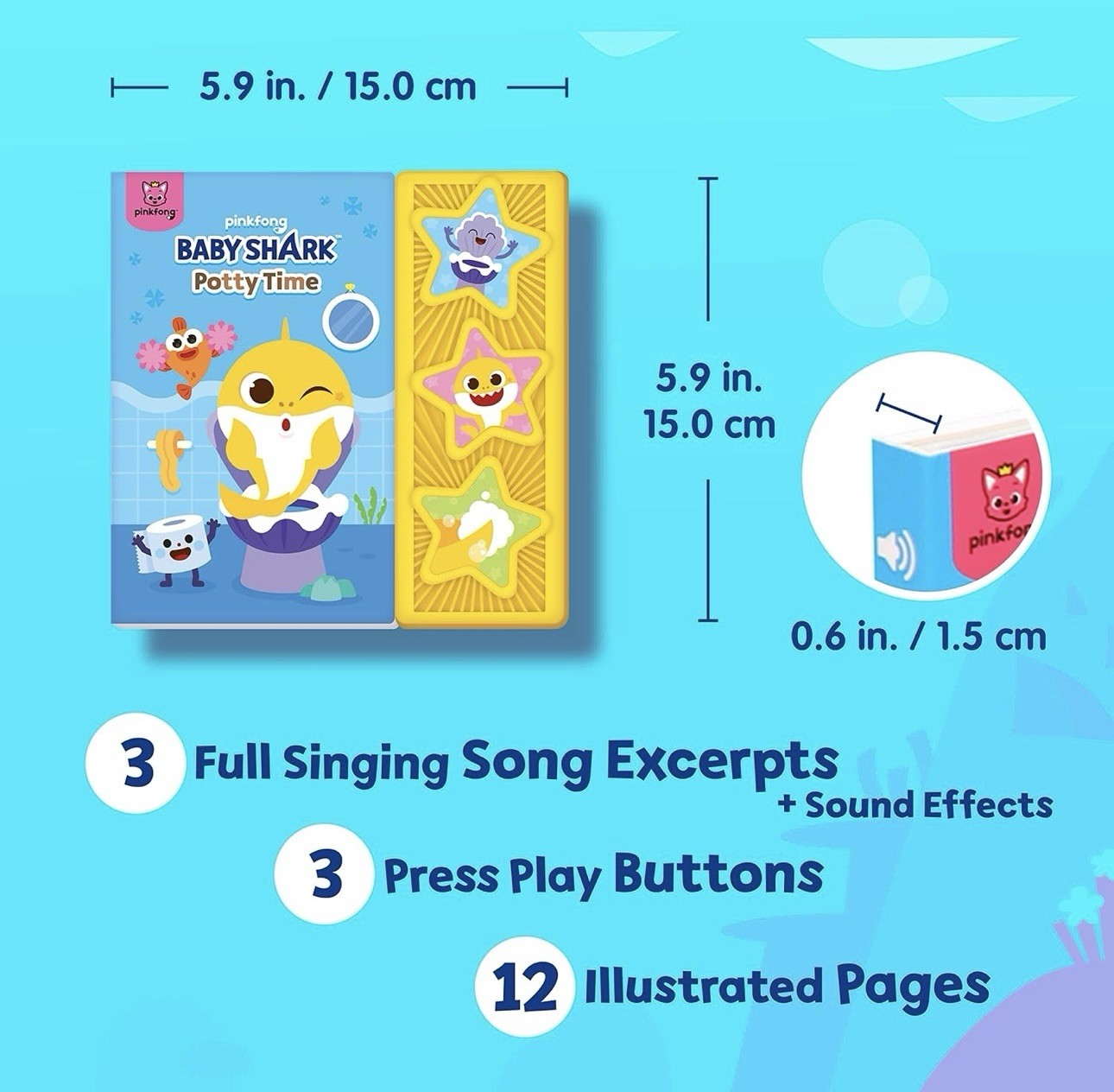 Pinkfong Baby Shark Potty Time Sound Book Interactive Potty Training Storybook