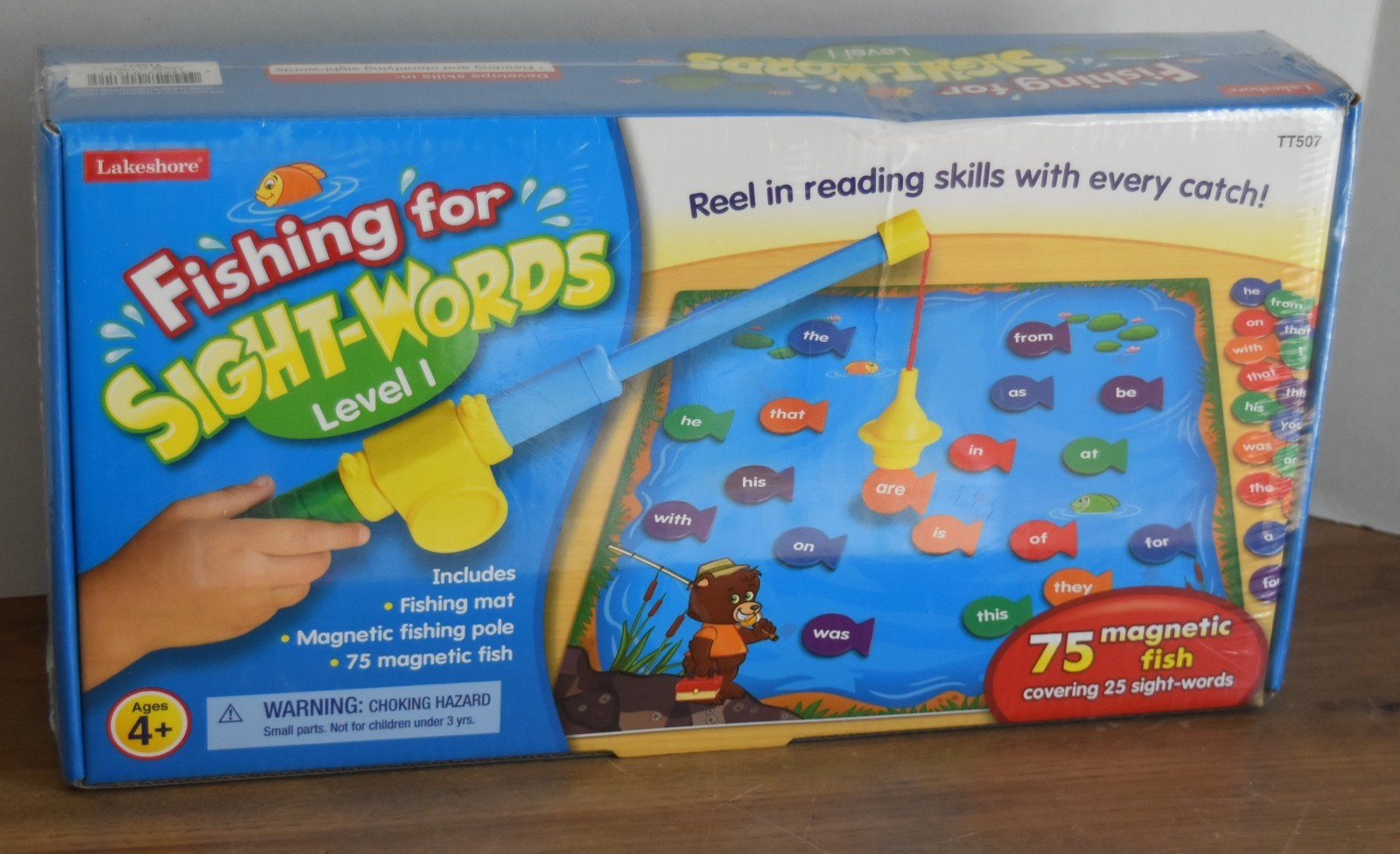 Lakeshore-Fishing for Sight-Words Level 1, Reading Skills for Ages 4+, New/Seal