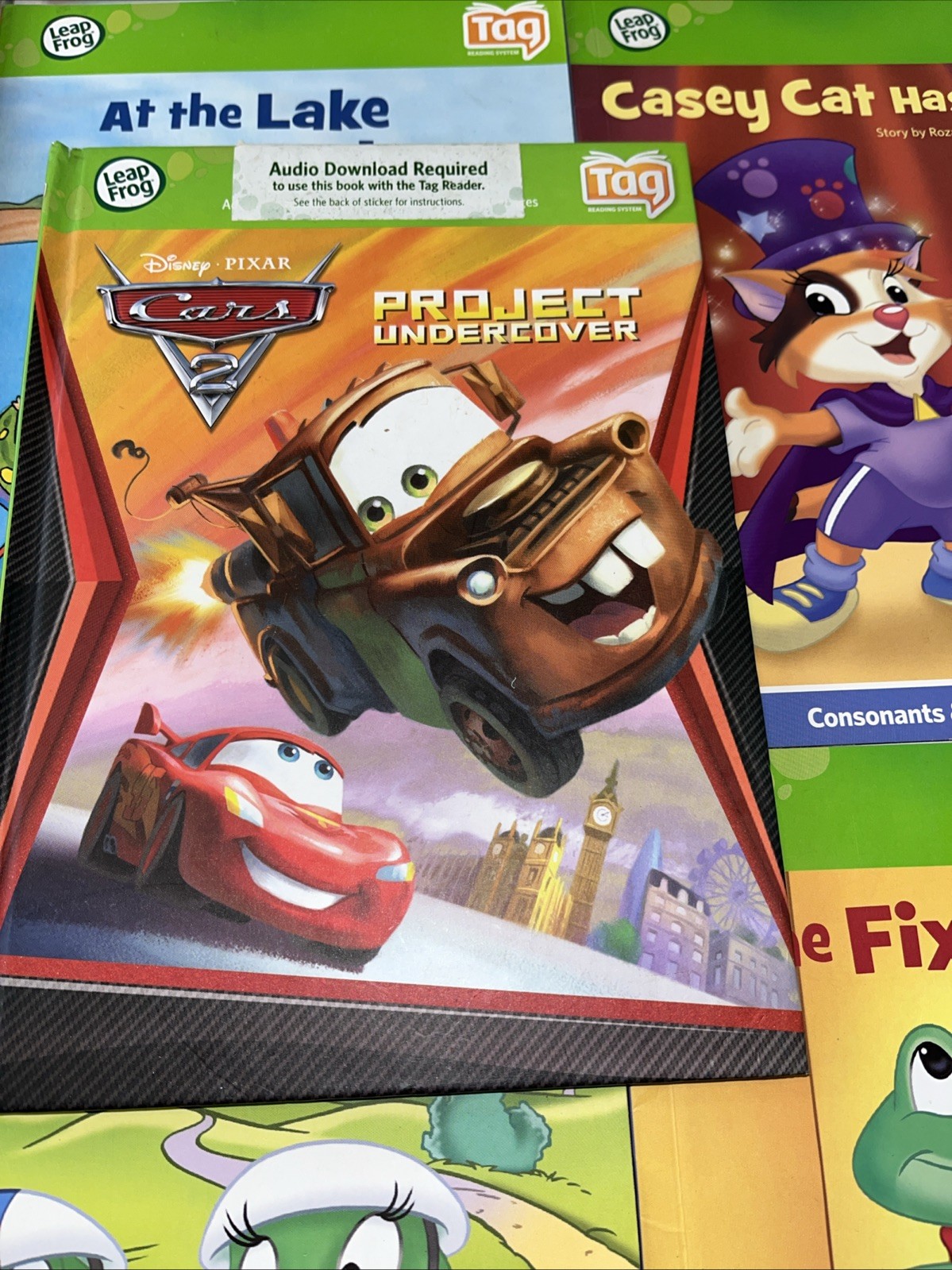 Leap Frog TAG Books (x13 Set Lot) Vowel Sounds Disney Pixar Cars HB Book READ