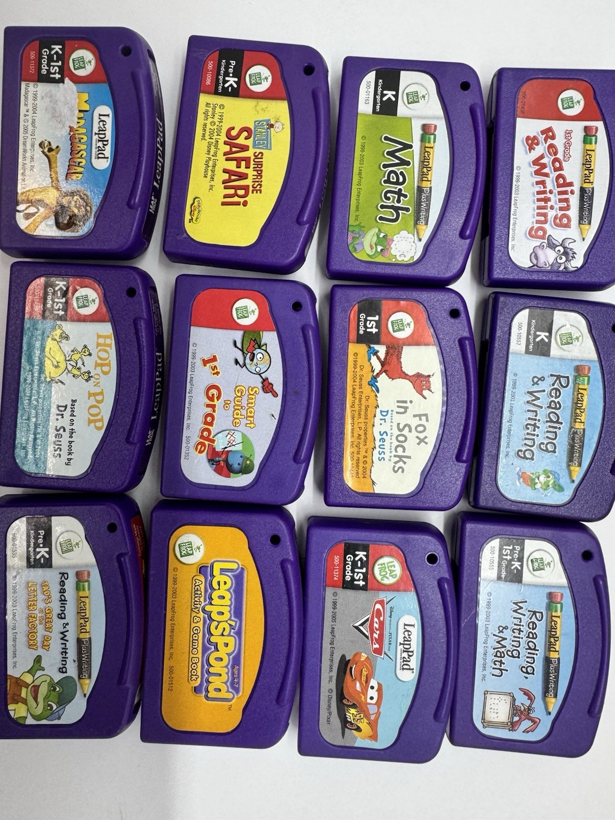 Leapfrog LeapPad Lot of 12 Assorted Learning Game Cartridges Pre K And Up L9