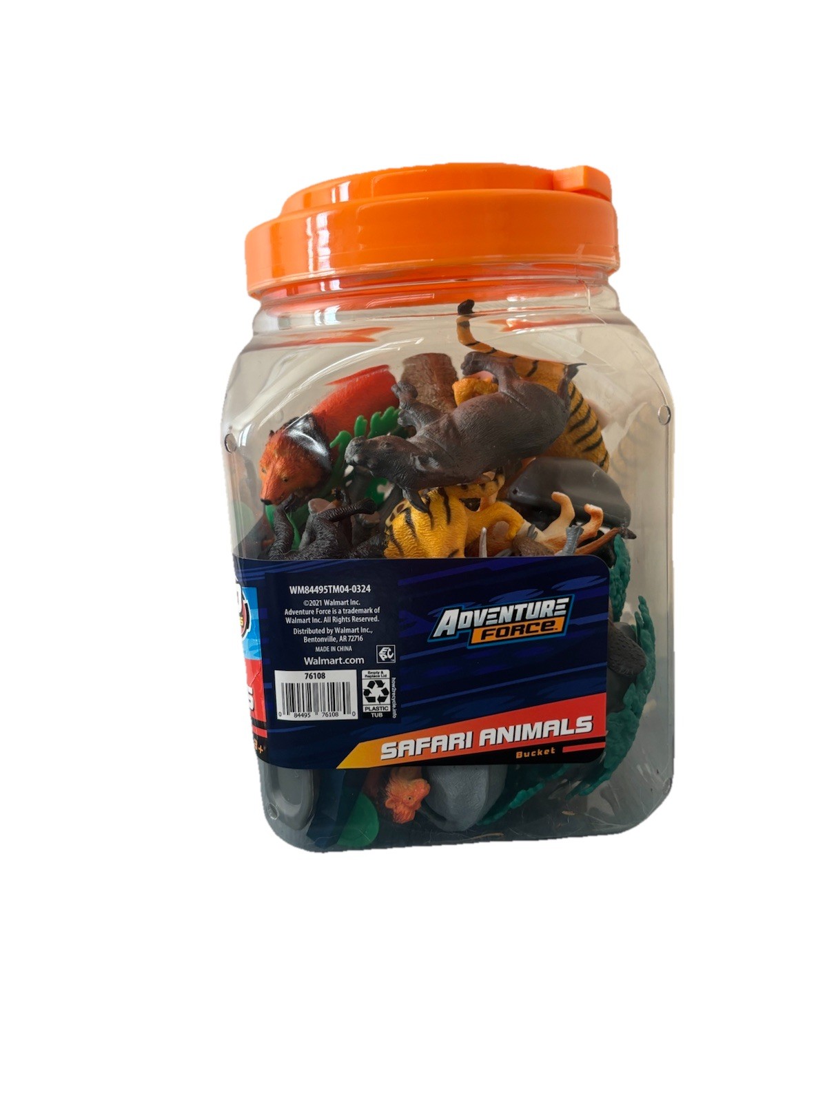 Adventure Force Safari Animals Bucket 40 Toy Figures, 2022, 3+ Years