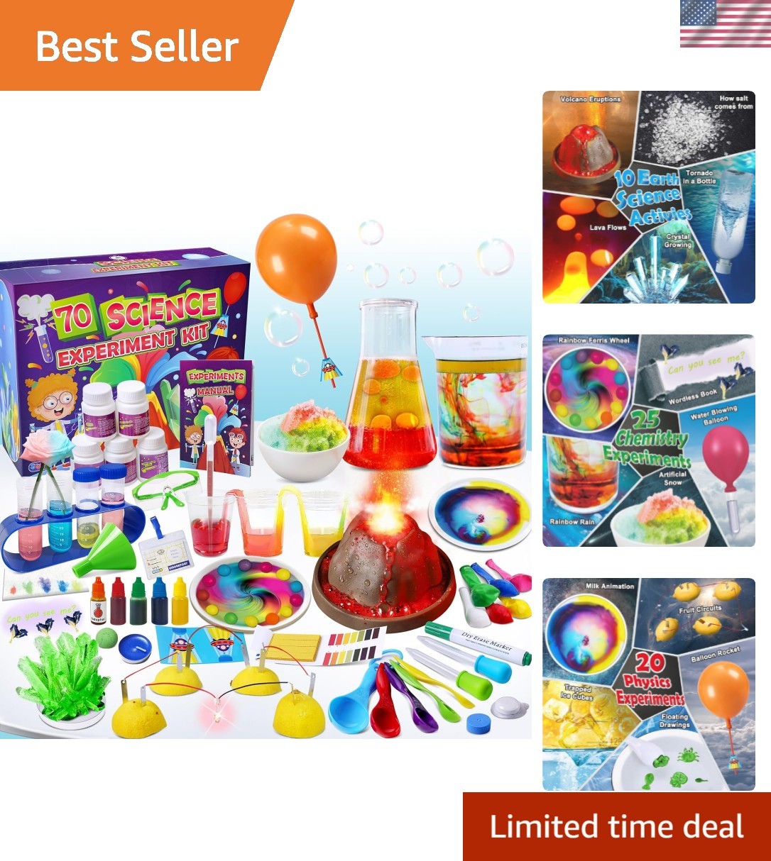 70 Lab Experiments Science Kits for Kids Educational Scientist Toys Birthday …