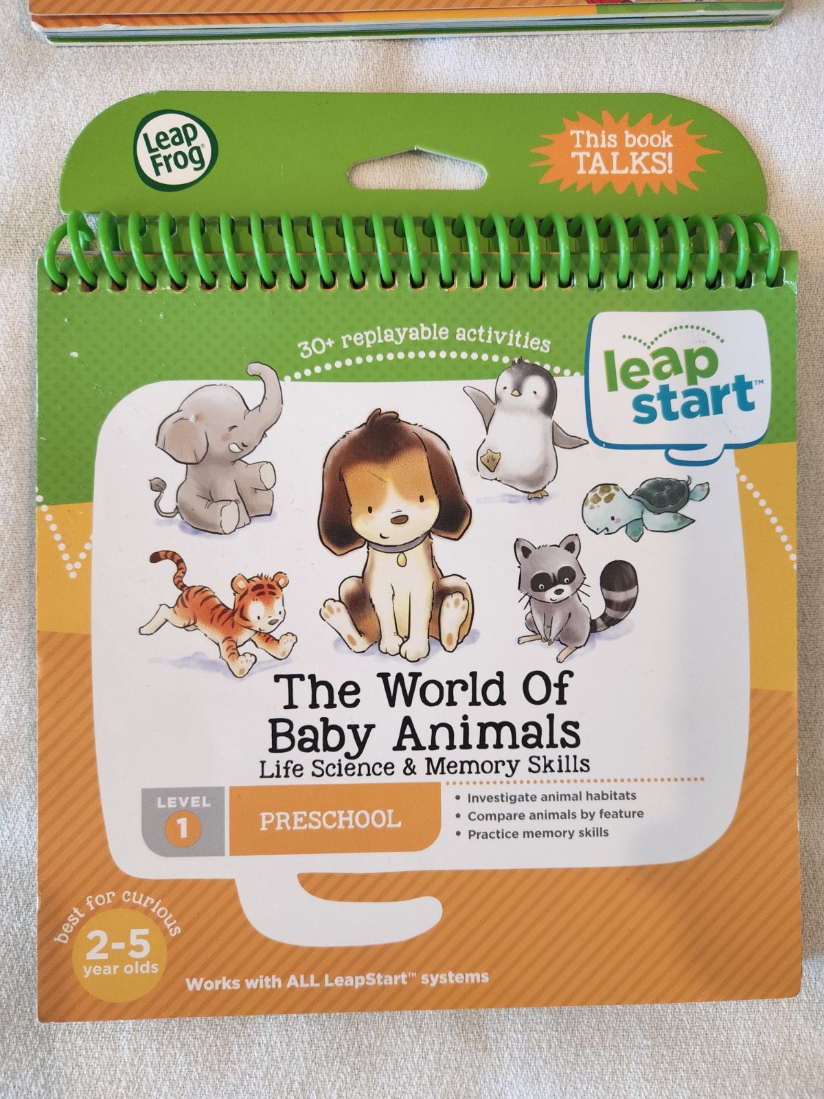 2 Leap Frog Leap Start Level 1 2-5 yr. olds Books Alphabet Adventures & Animals