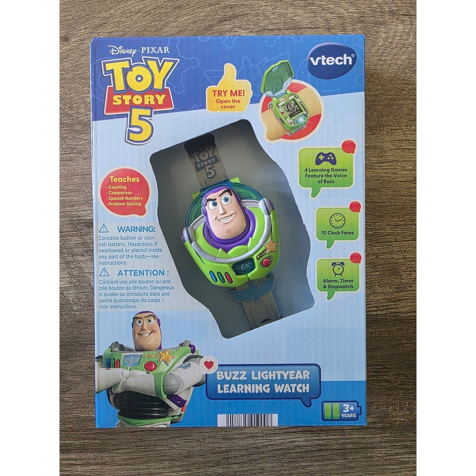 VTech Disney Pixar Toy Story 5 Buzz Lightyear Learning Watch Green New