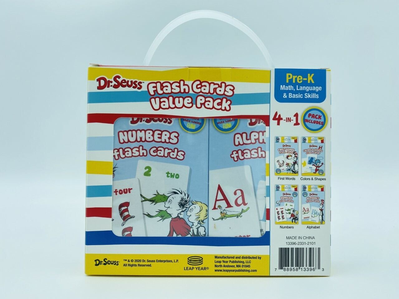 Dr. Seuss Flash Cards 4 Boxes Pre-K 1st Words Alphabet Colors Numbers Shapes