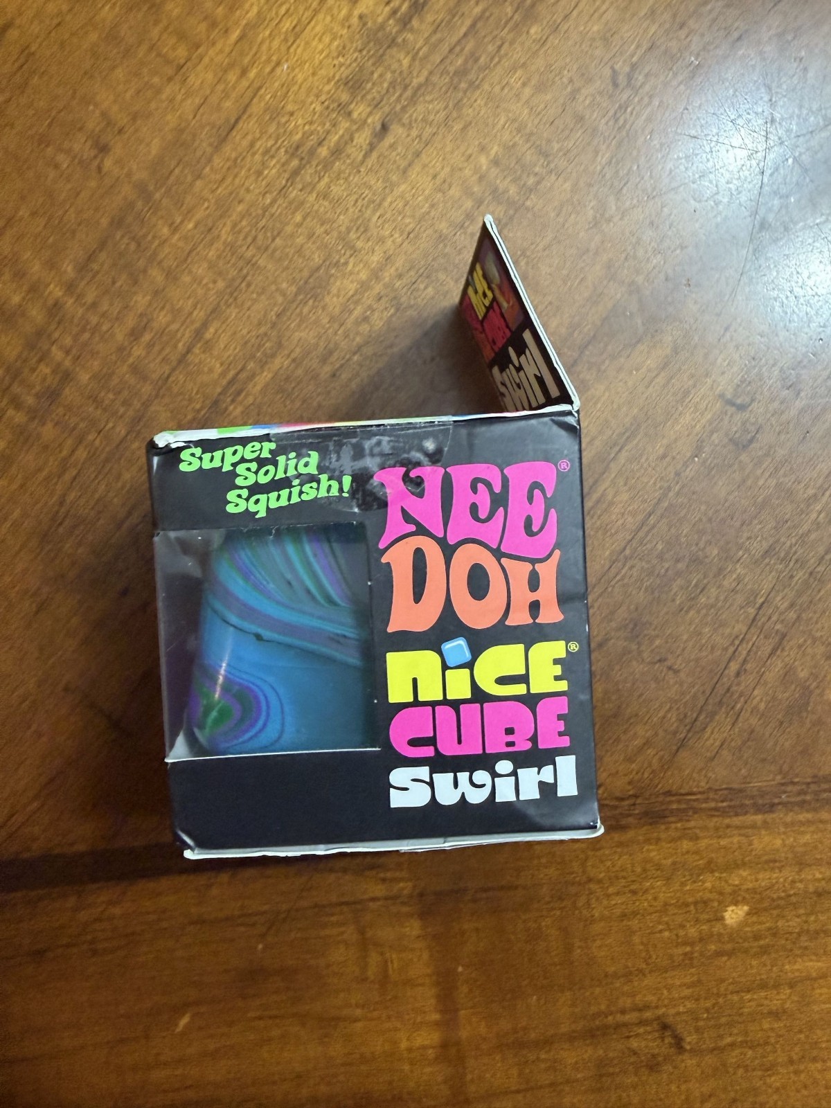 Needoh Swirl Nice Cube Blue, Purple & Black