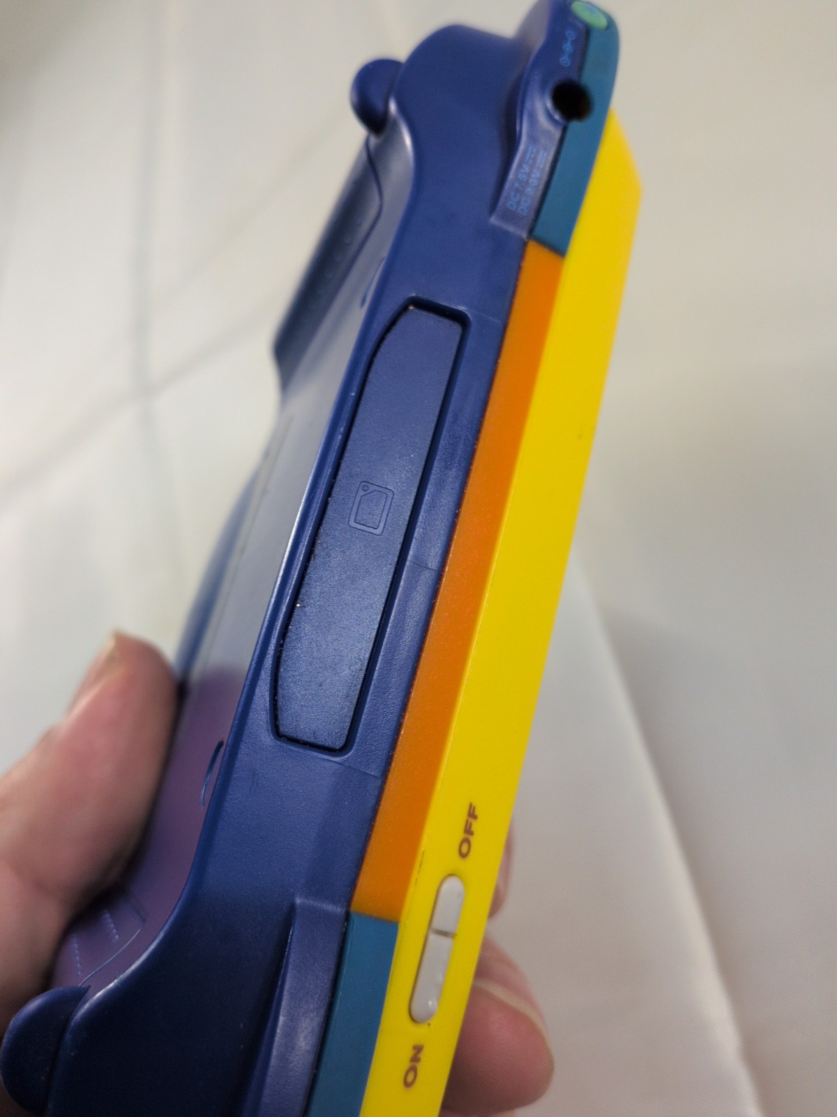 VTech MobiGo Touch Learning System Handheld Console Tested Working Blue Yellow