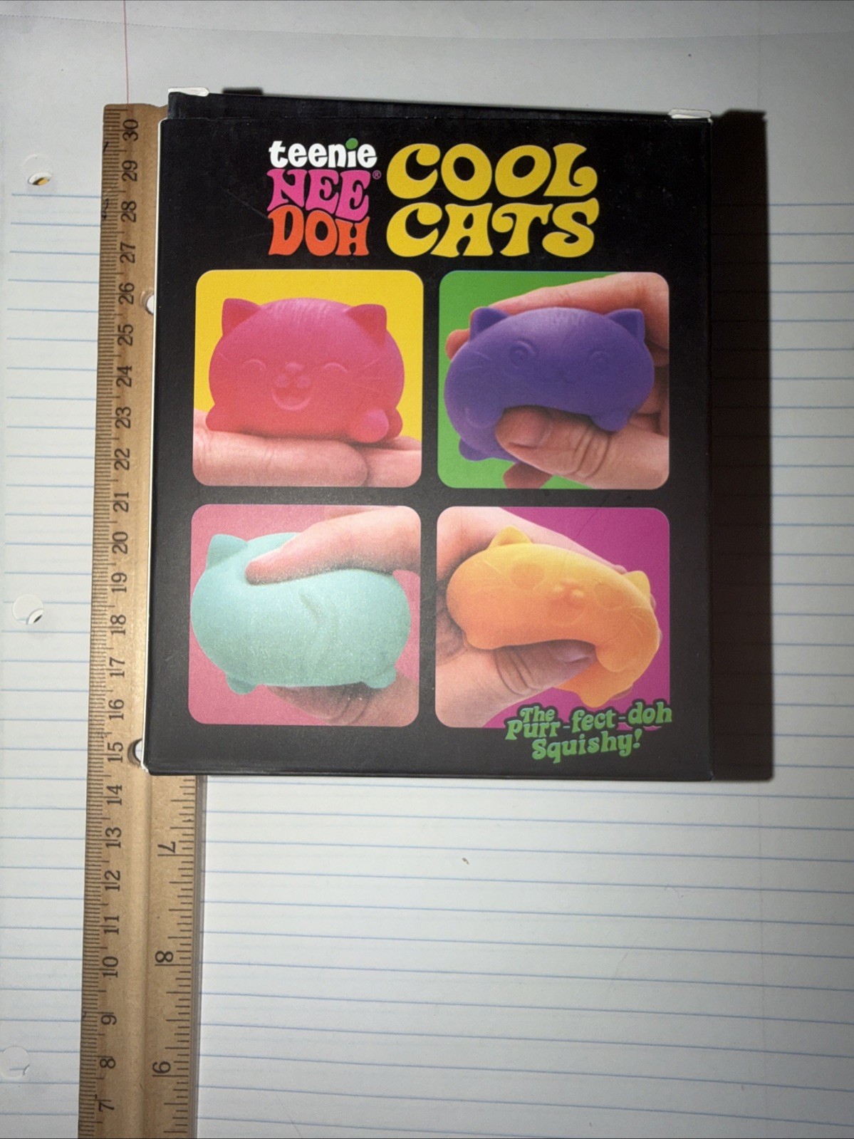 teenie Needoh Cool Cats 4pack Squishy New! Fast Shipping!