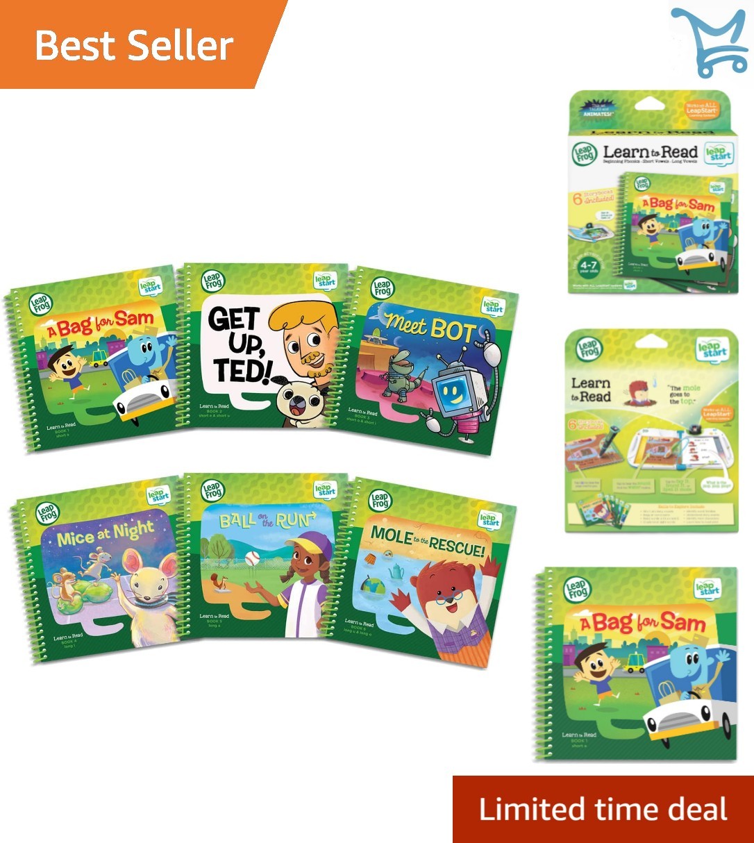 Educational Leapstart Learn to Read Volume 1 Activity Book for Kids 4-7
