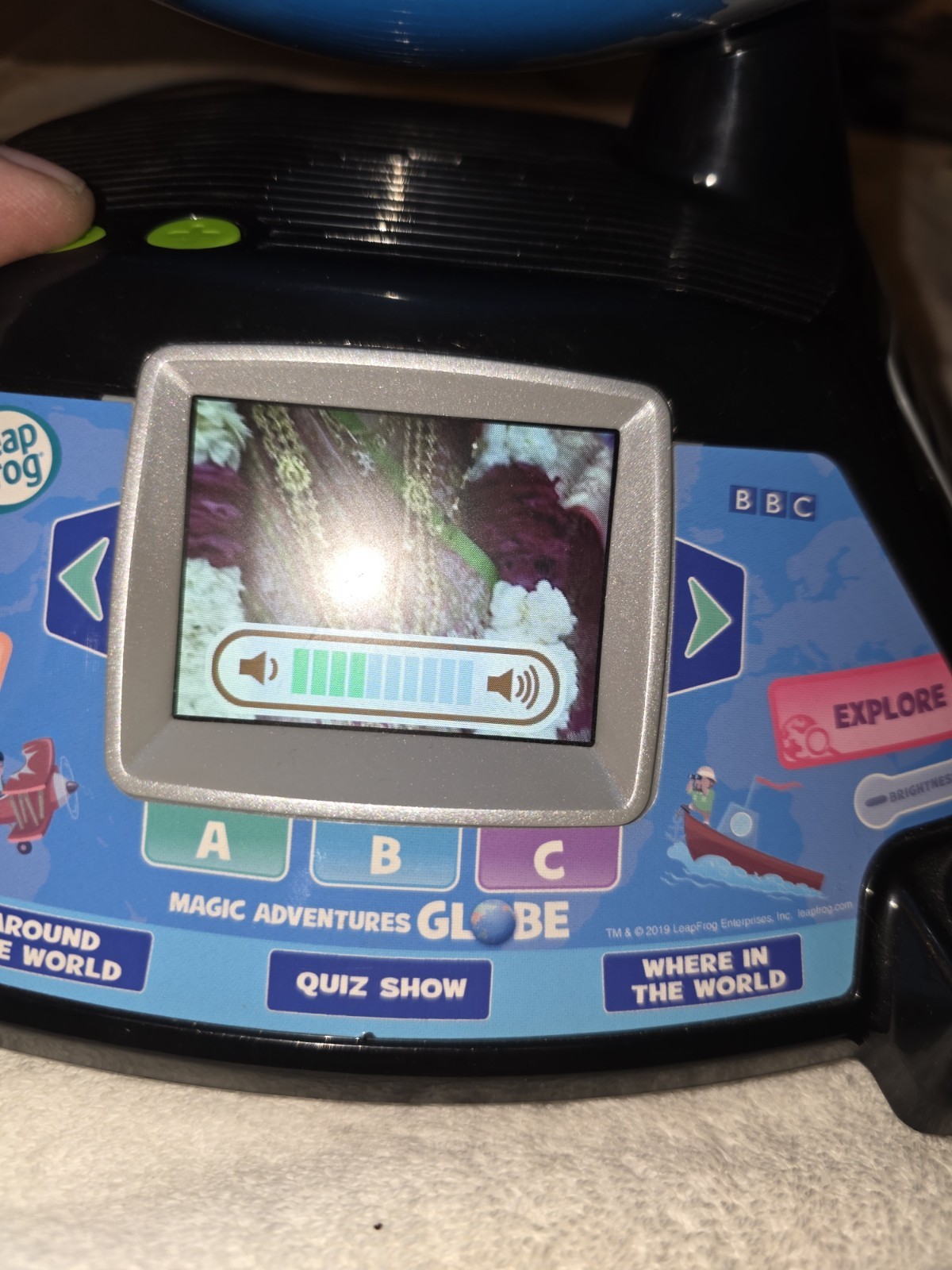 LeapFrog 80-605400 Magic Adventures Globe Educational Toy Tested New Batteries